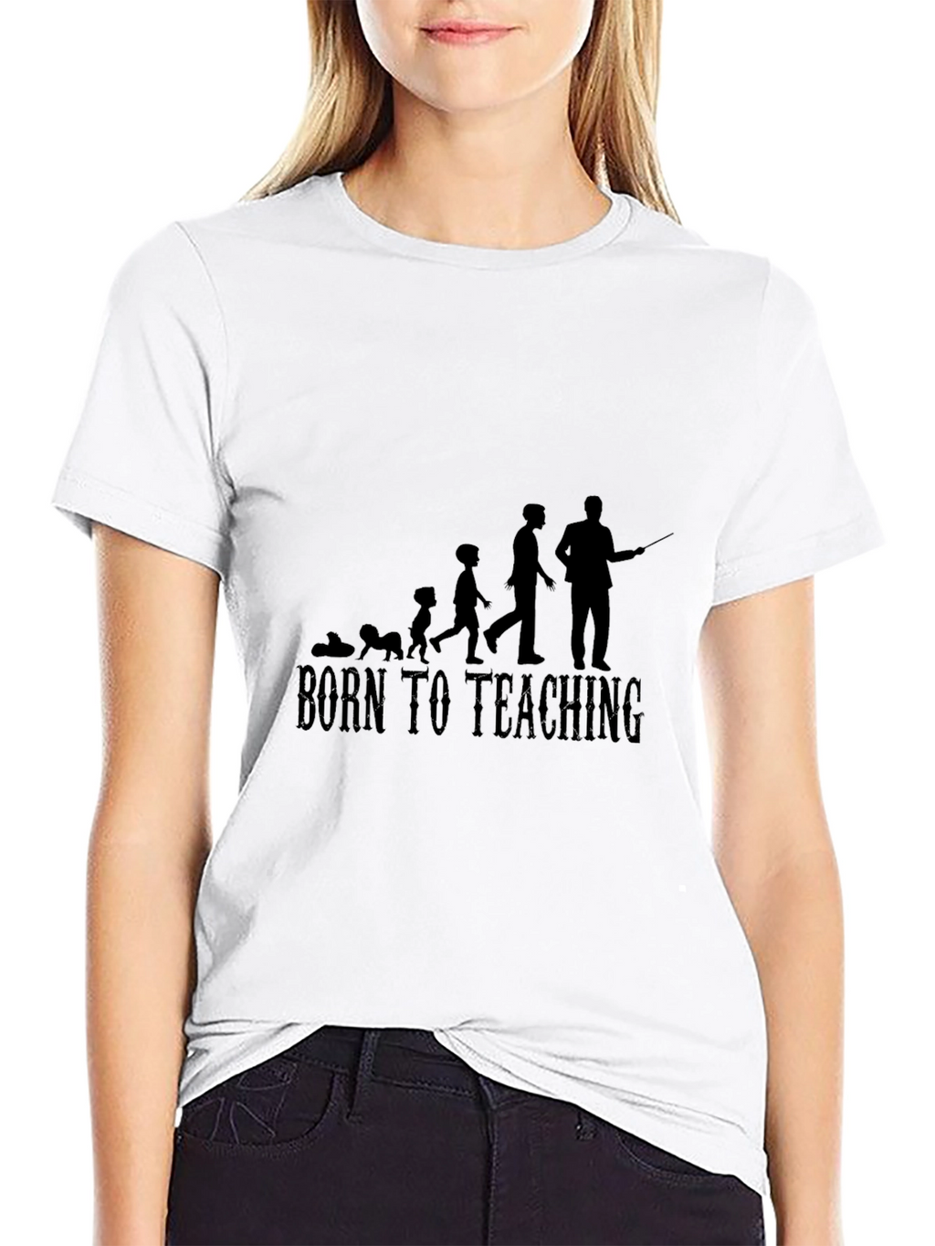 Born To Teaching Mens Black T-Shirt