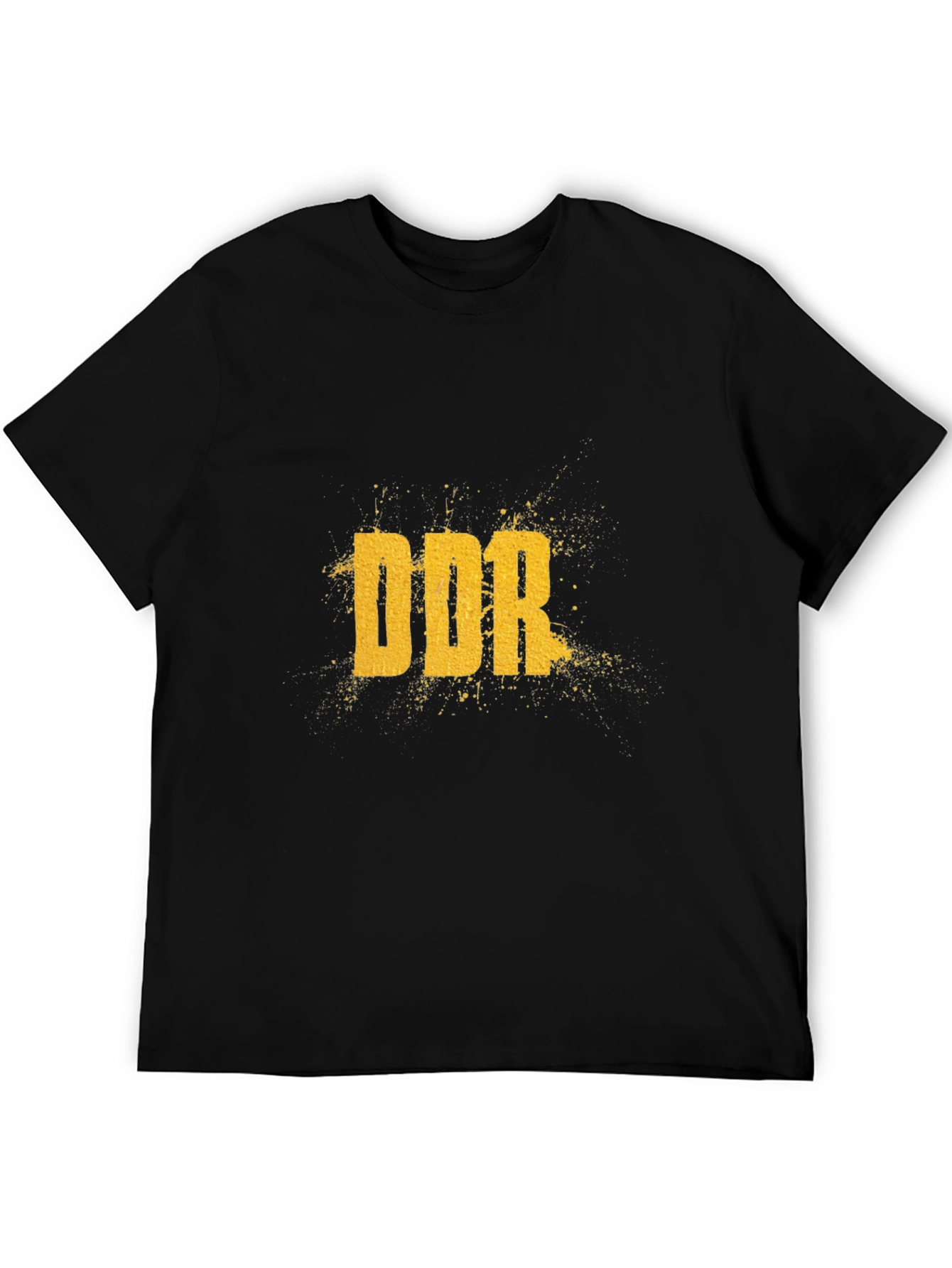 DDR Graphic Tee - Black Cotton Casual
