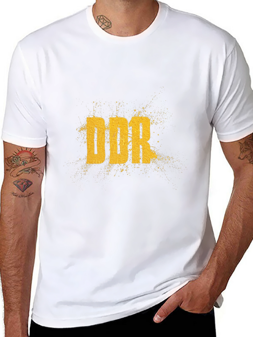 DDR Graphic Tee - Black Cotton Casual