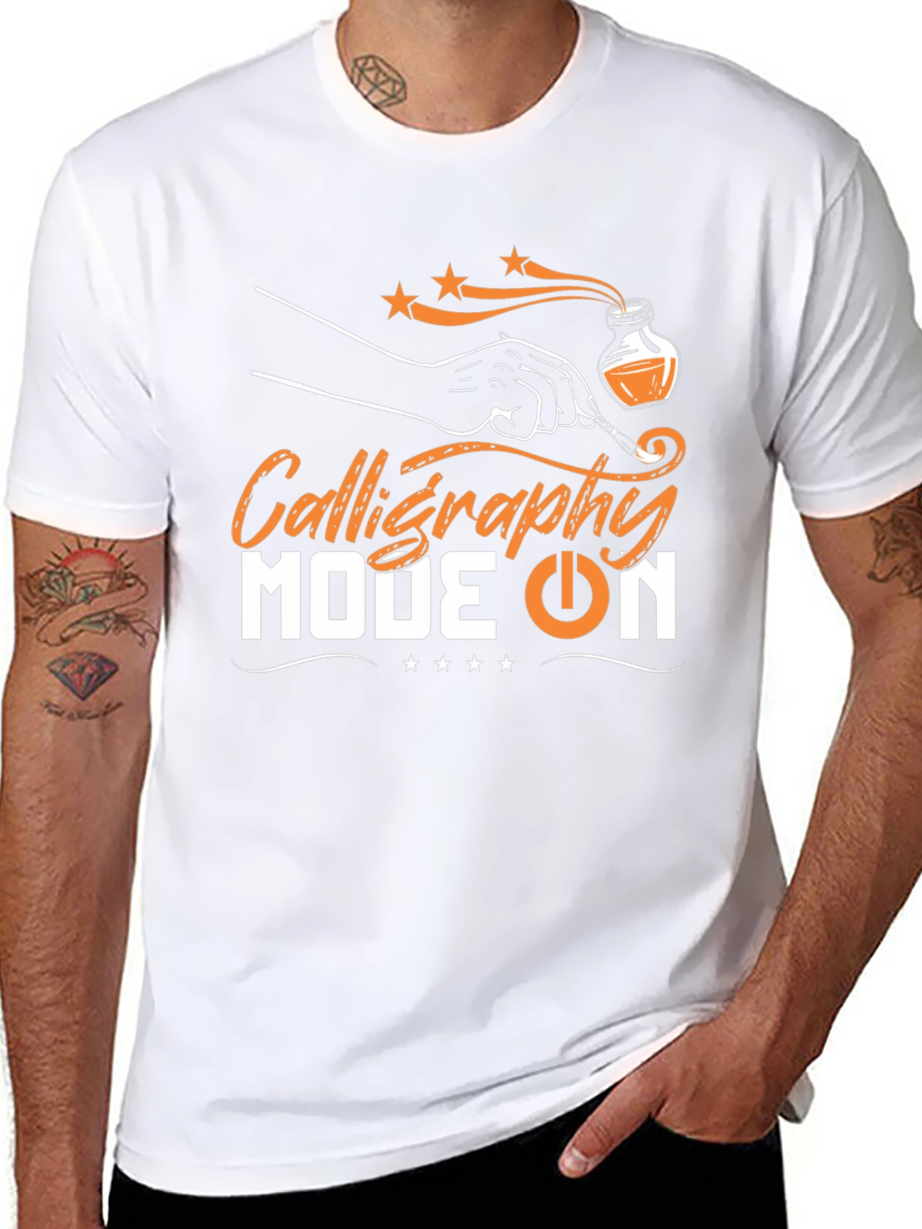 Calligraphy Mode On Graphic T-Shirt