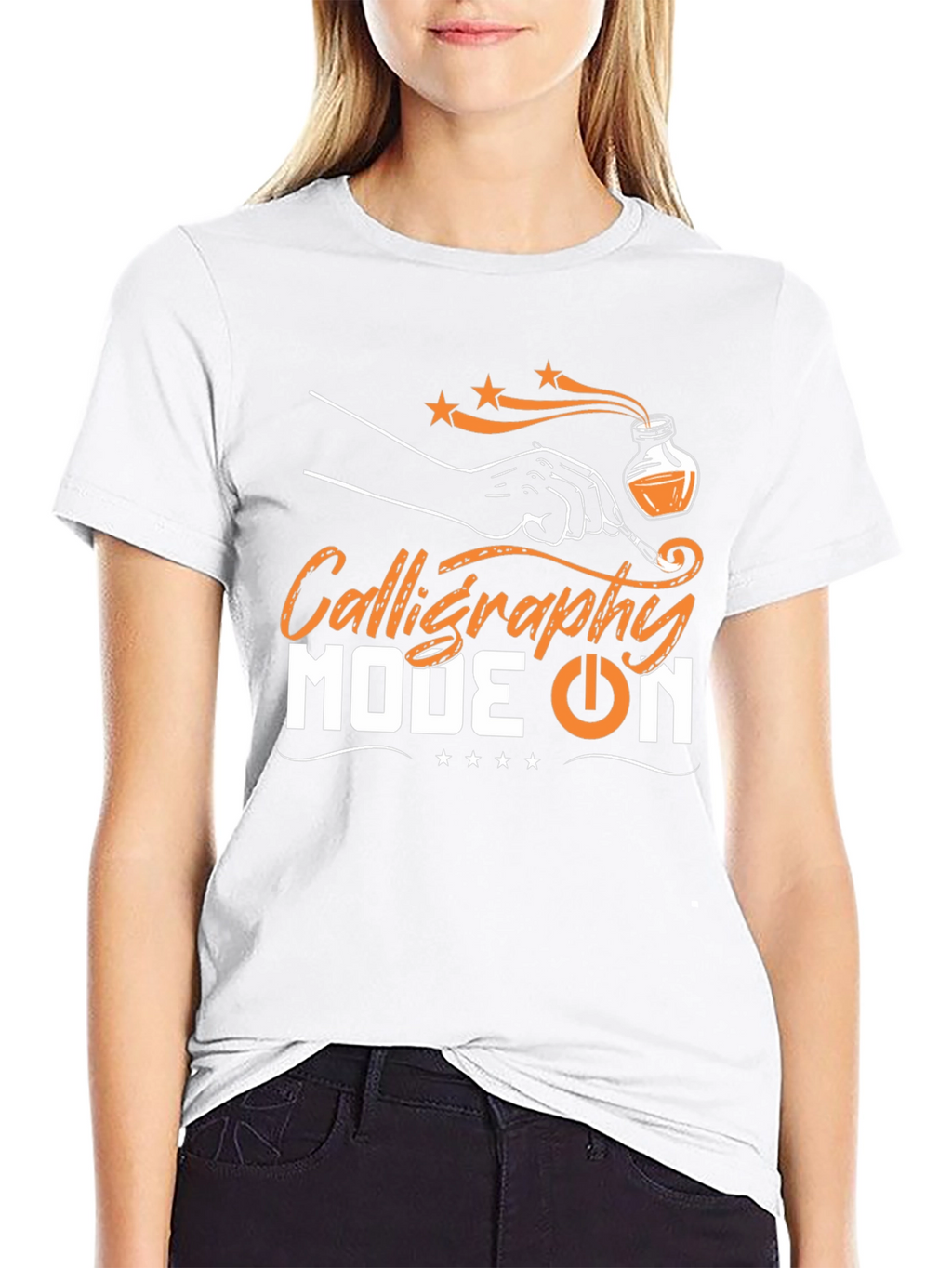 Calligraphy Mode On Graphic T-Shirt