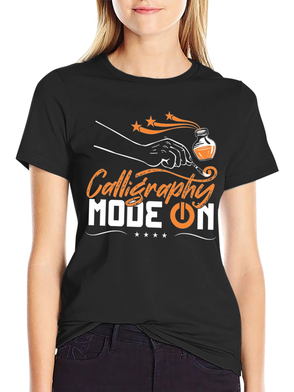 Calligraphy Mode On Graphic T-Shirt