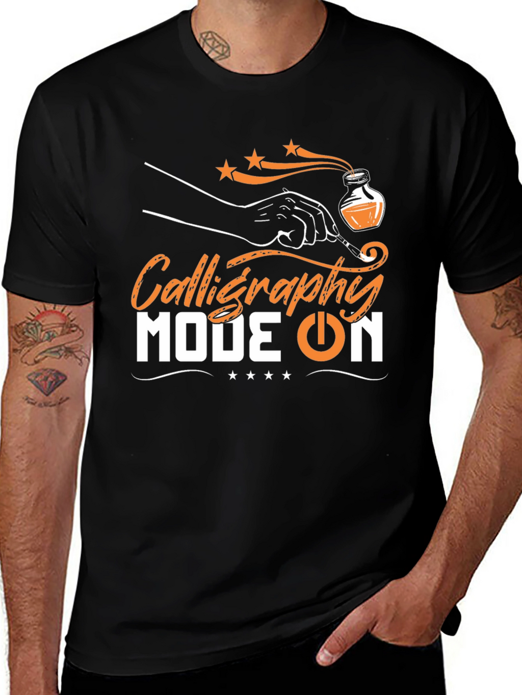 Calligraphy Mode On Graphic T-Shirt