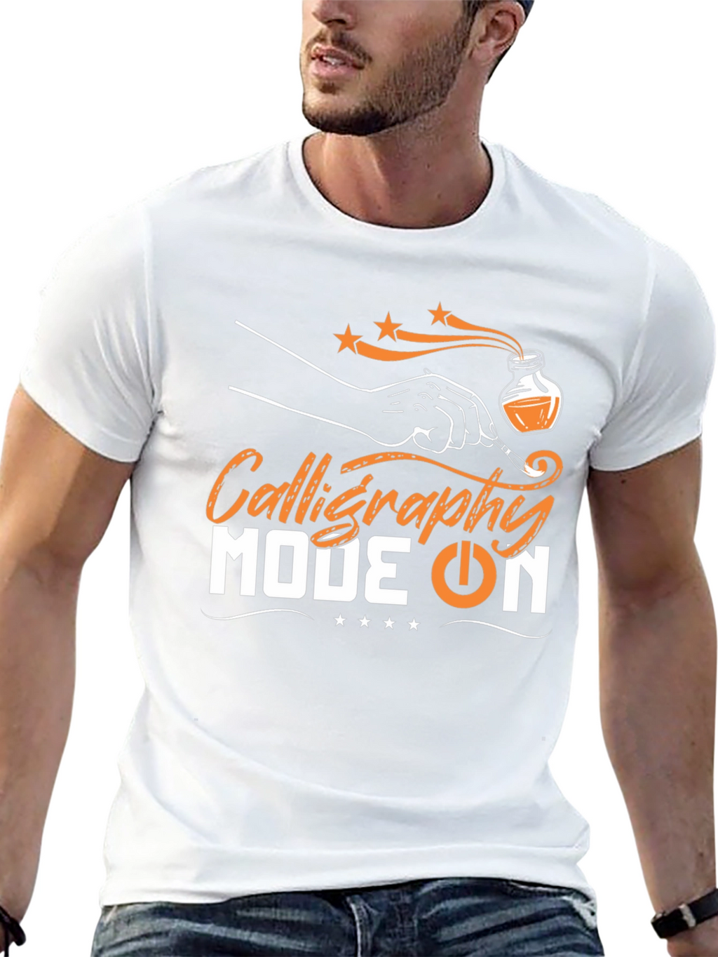 Calligraphy Mode On Graphic T-Shirt