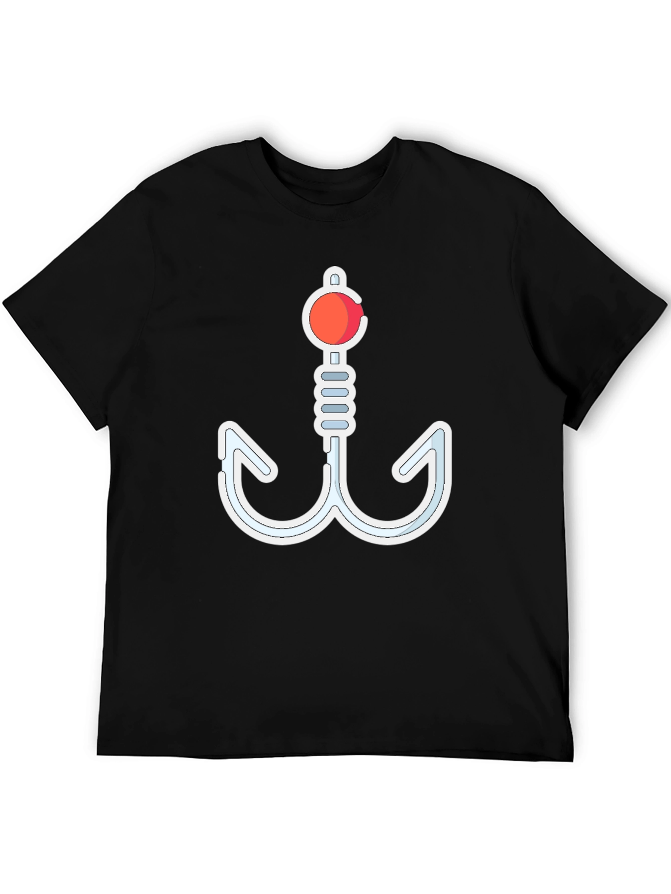 Novelty Fishing Hook Graphic T-Shirt