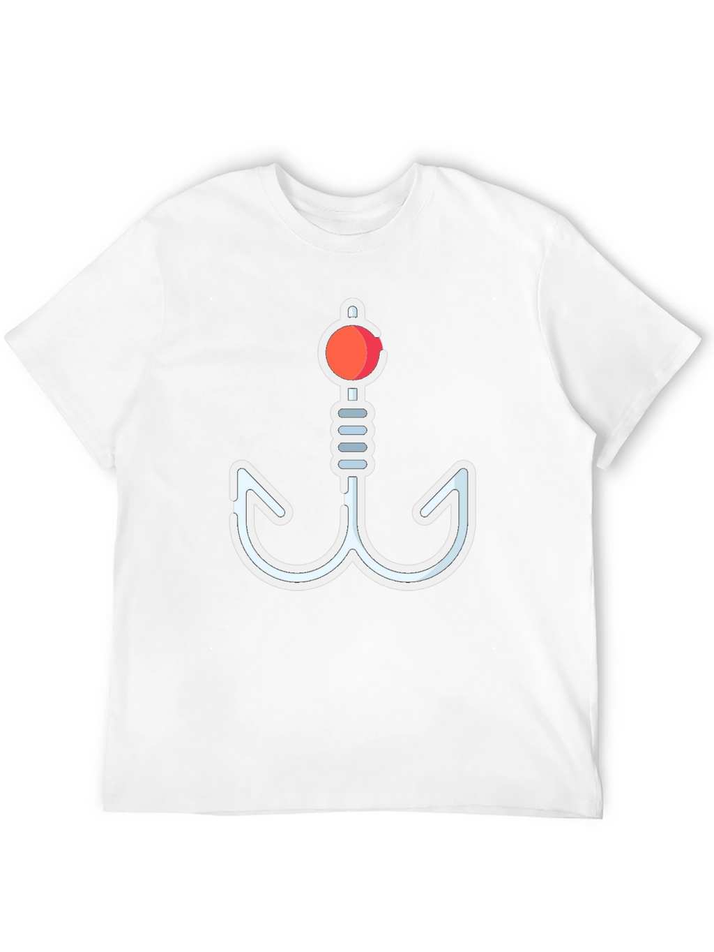 Novelty Fishing Hook Graphic T-Shirt