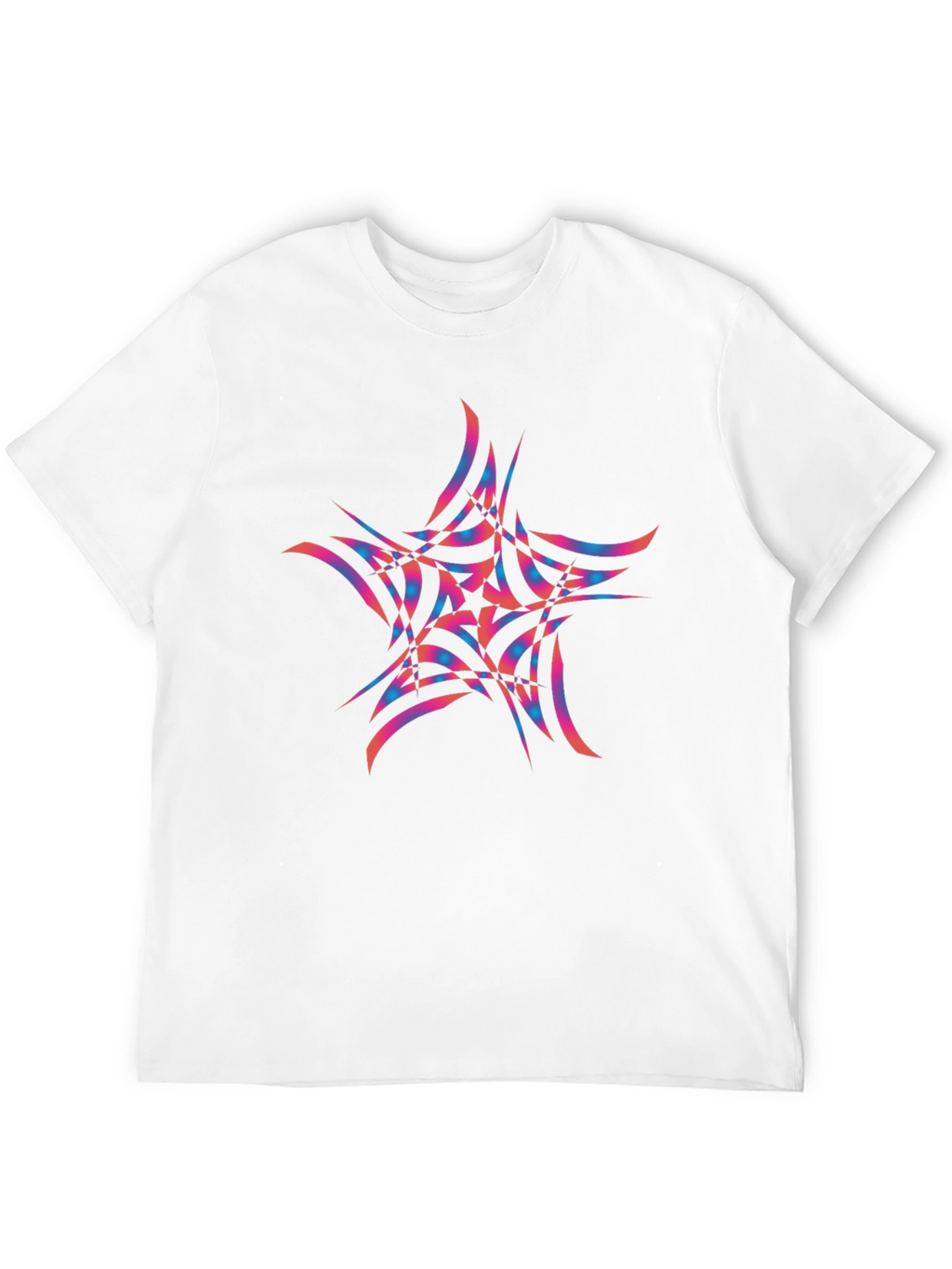 Abstract Star Graphic Black Tee