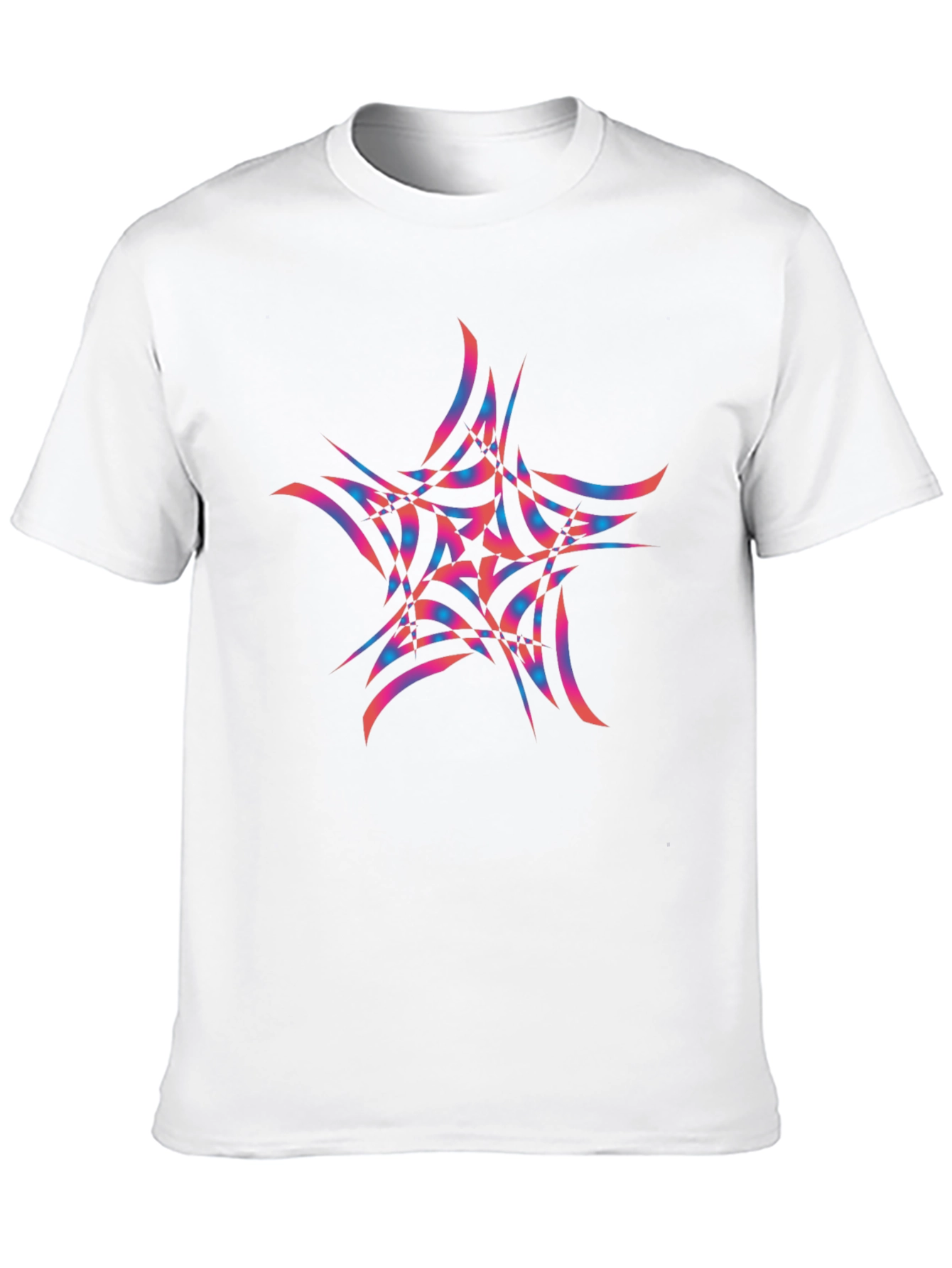 Abstract Star Graphic Black Tee
