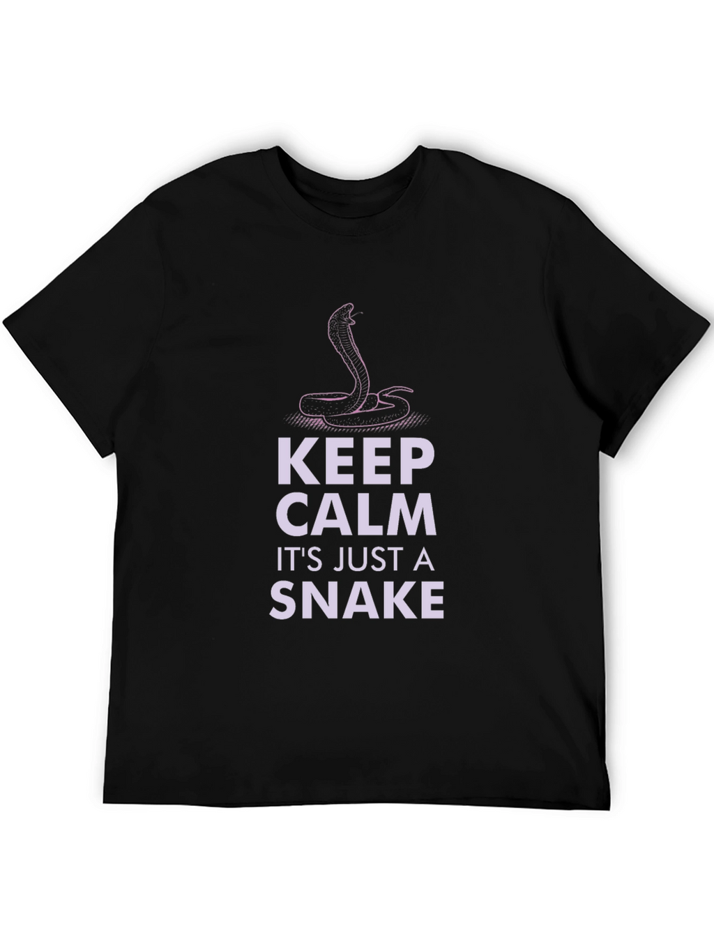 Keep Calm Its Just A Snake Black T-Shirt