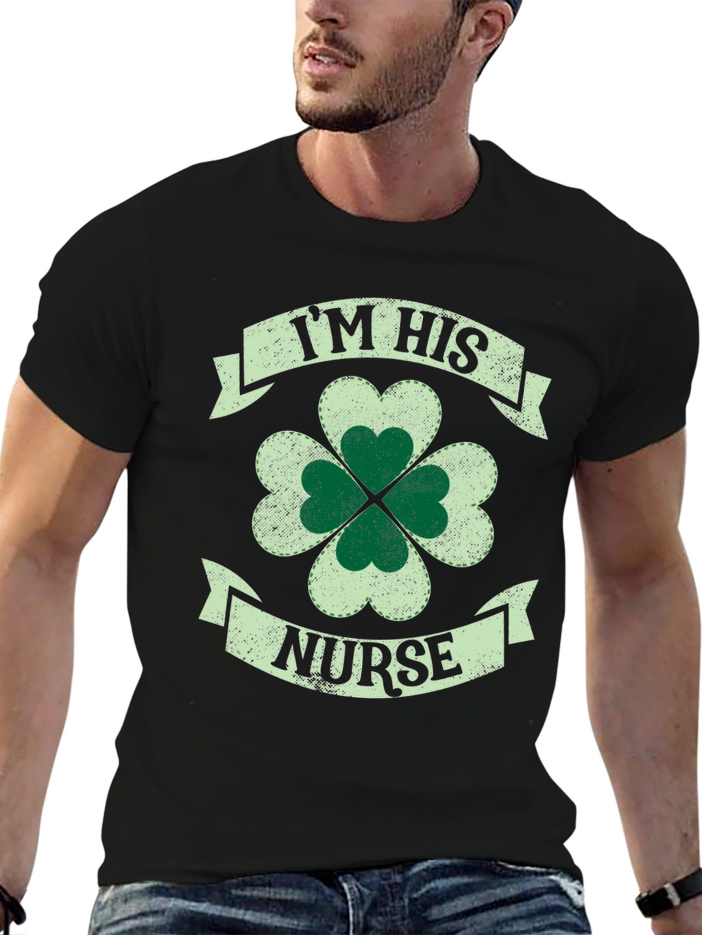St. Patricks Day Im His Nurse Shamrock T-Shirt