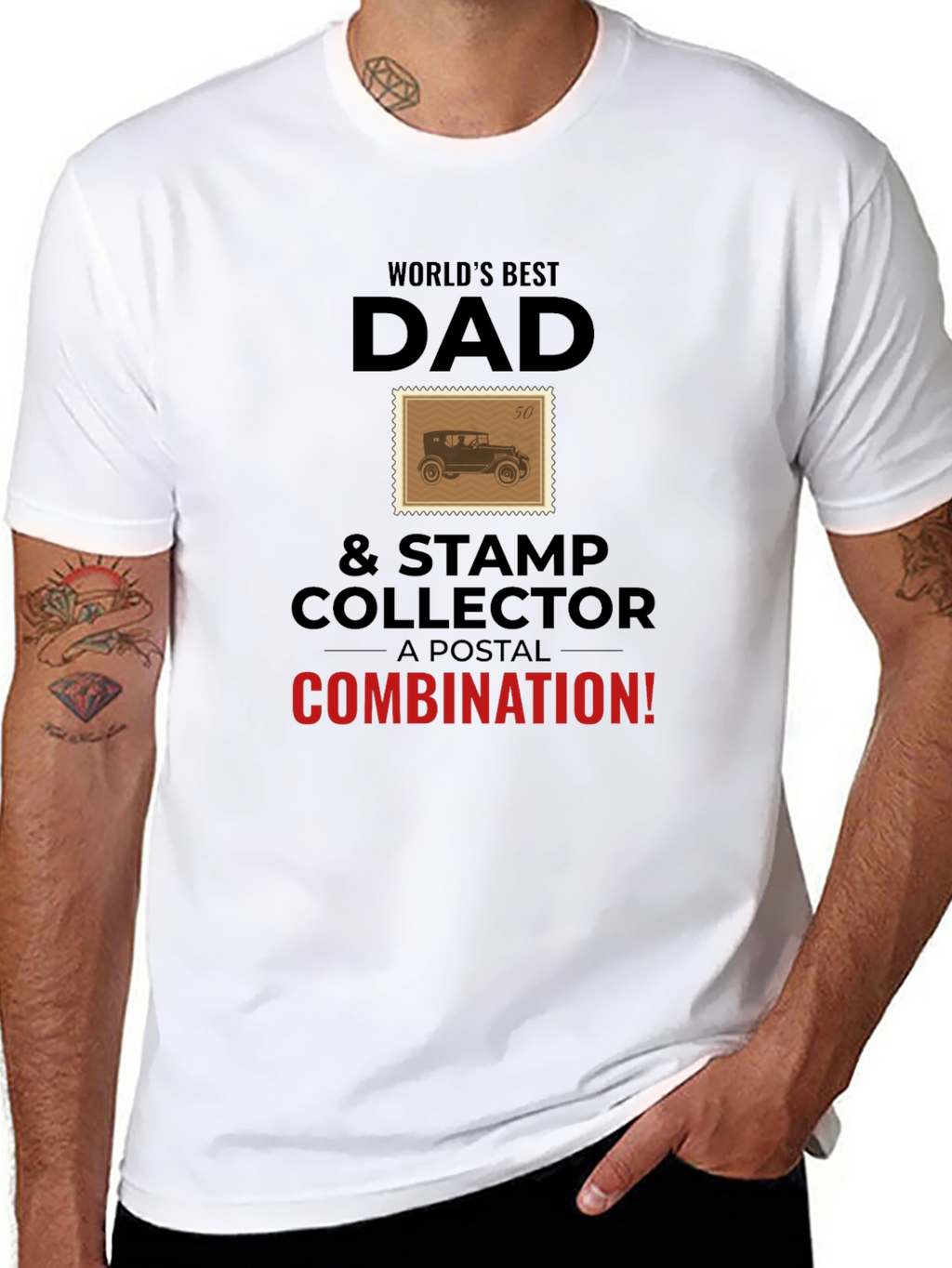 Worlds Best Dad Stamp Collector T-Shirt