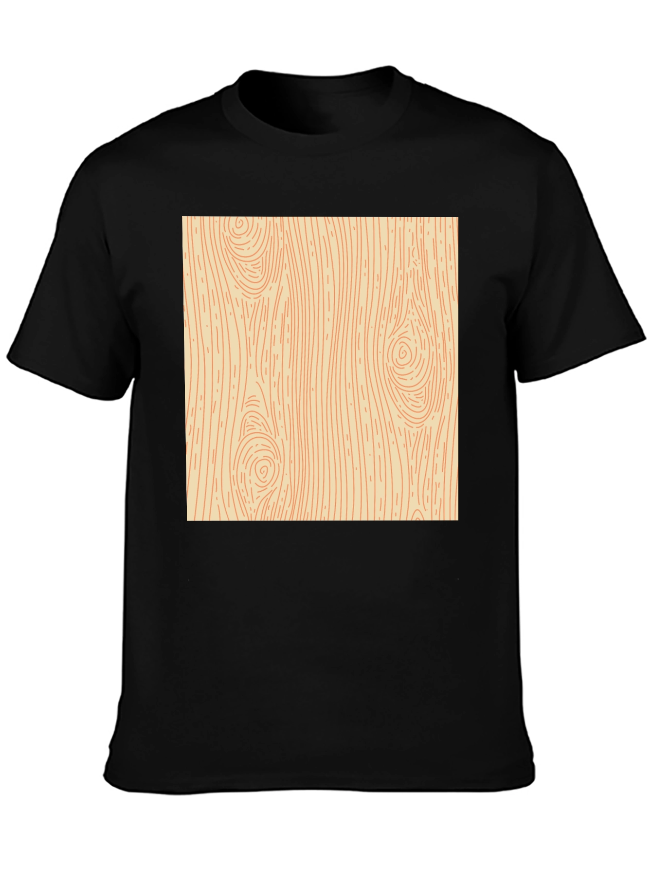 Wood Grain Graphic Tee - Novelty Print Shirt