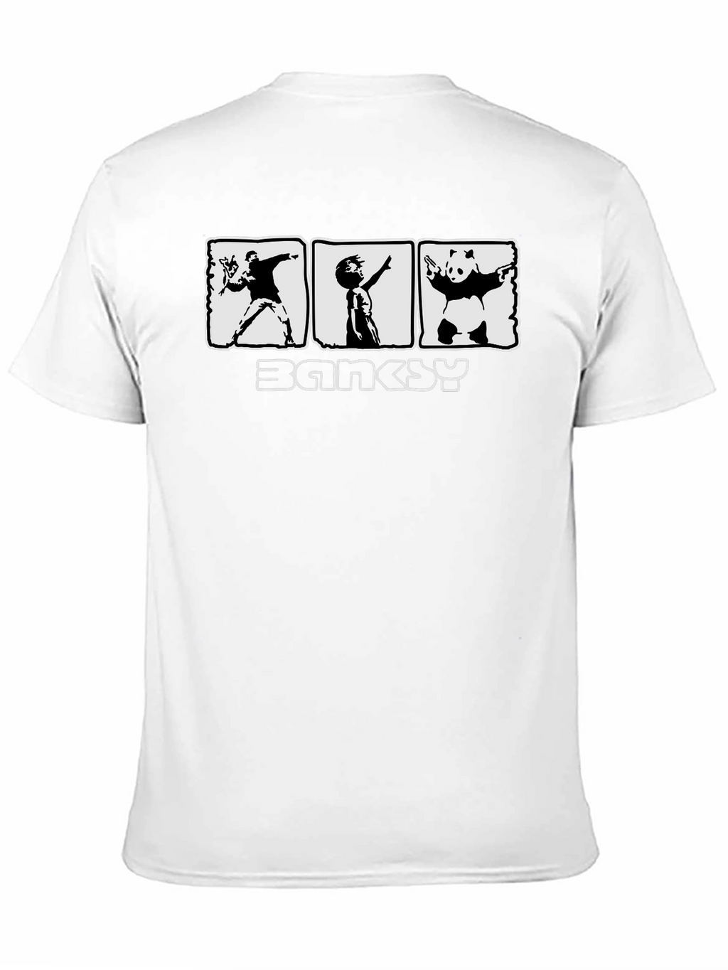 Banksy Graphic Print Black T-Shirt for Men