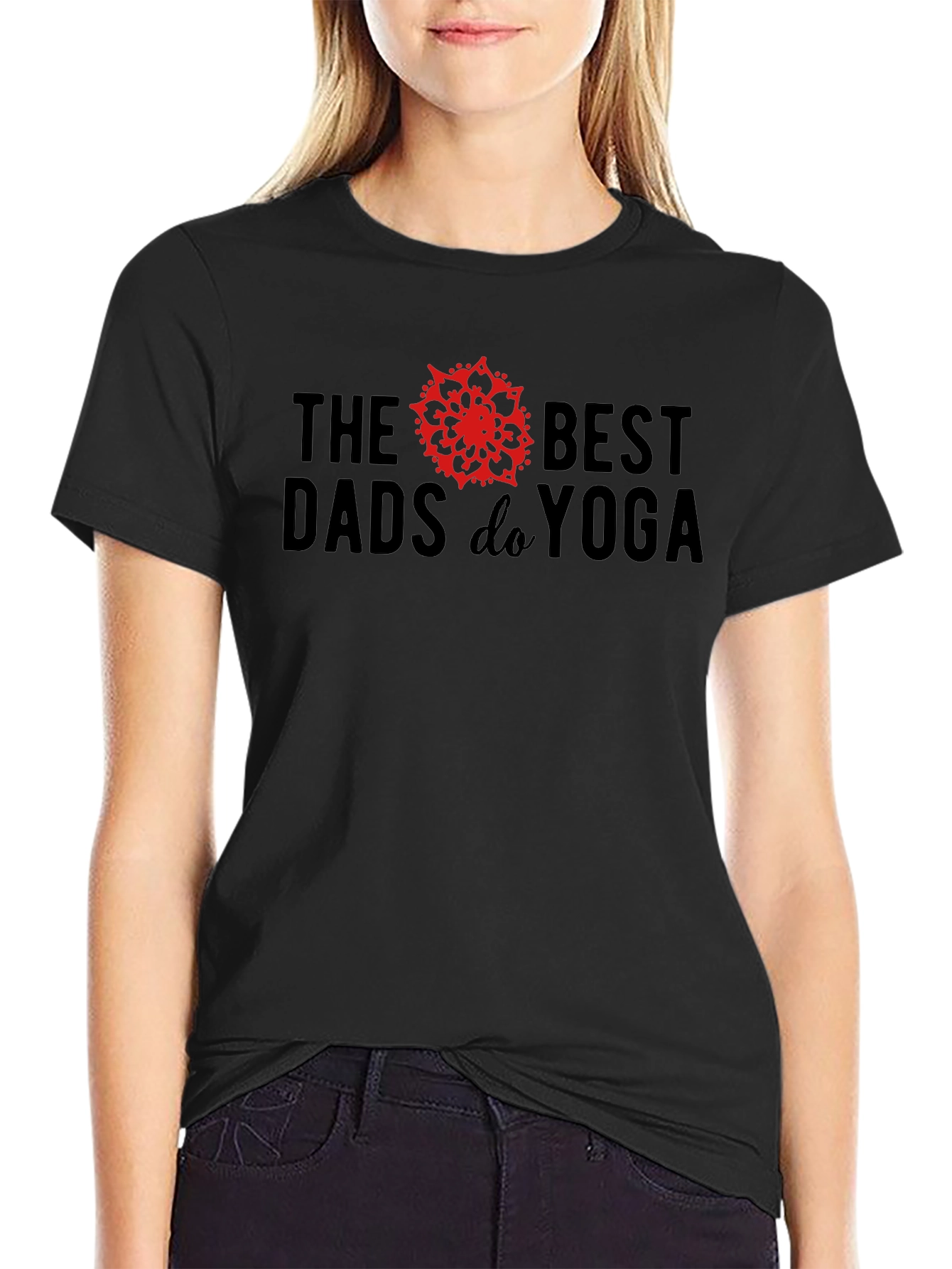 Best Dads Do Yoga T-Shirt - Black Tee