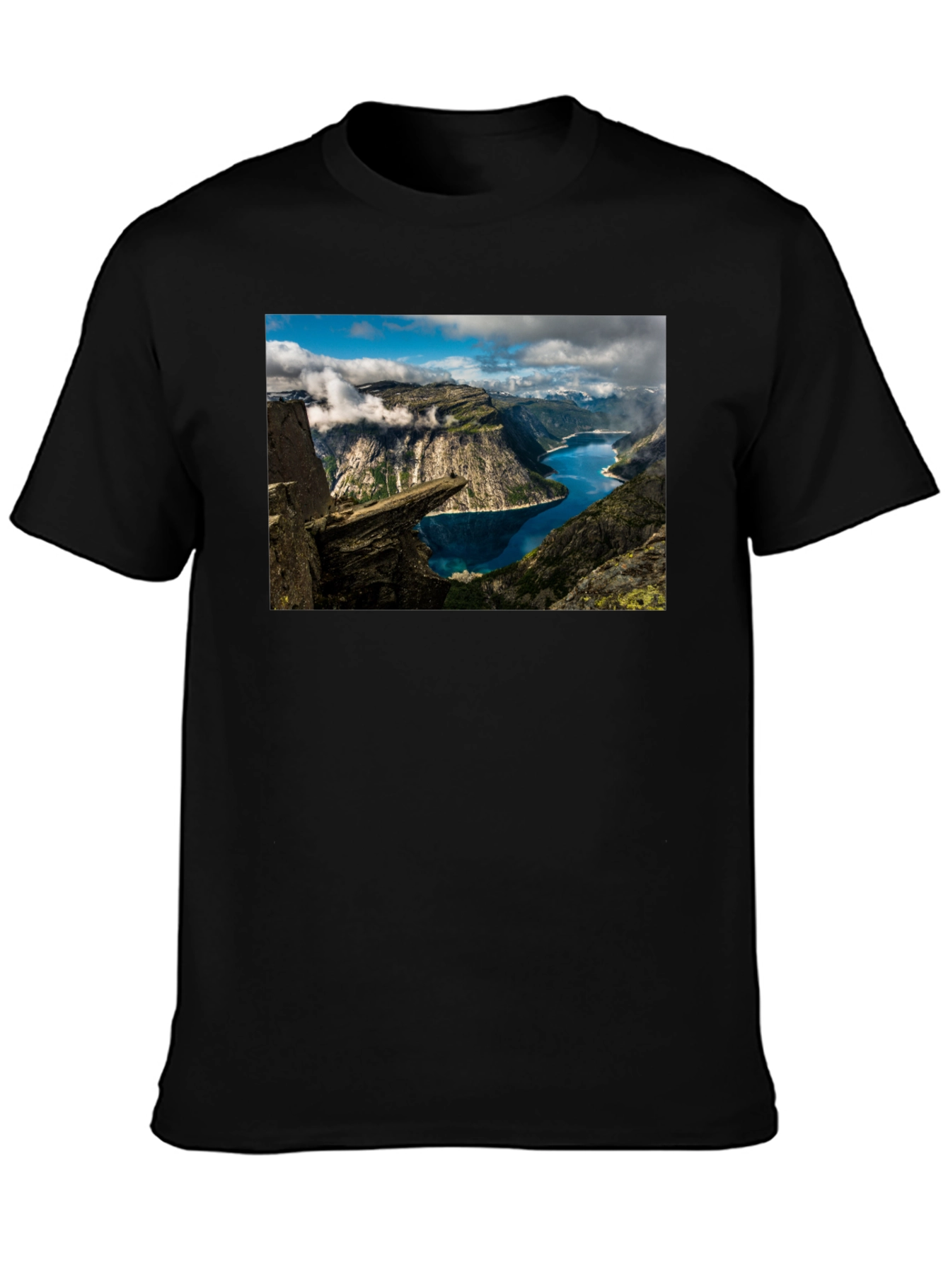 Norway Trolltunga View T-Shirt - Black