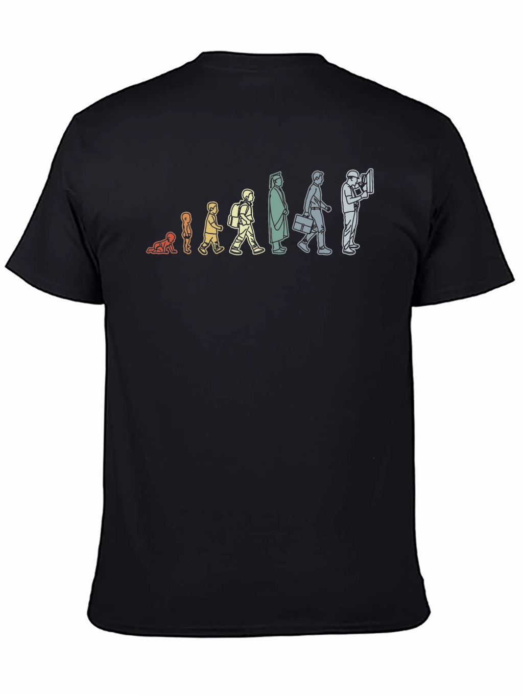 Evolution of Work T-Shirt - Black Crew Neck