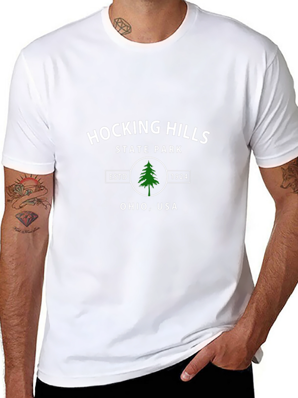 Hocking Hills State Park Black Tee
