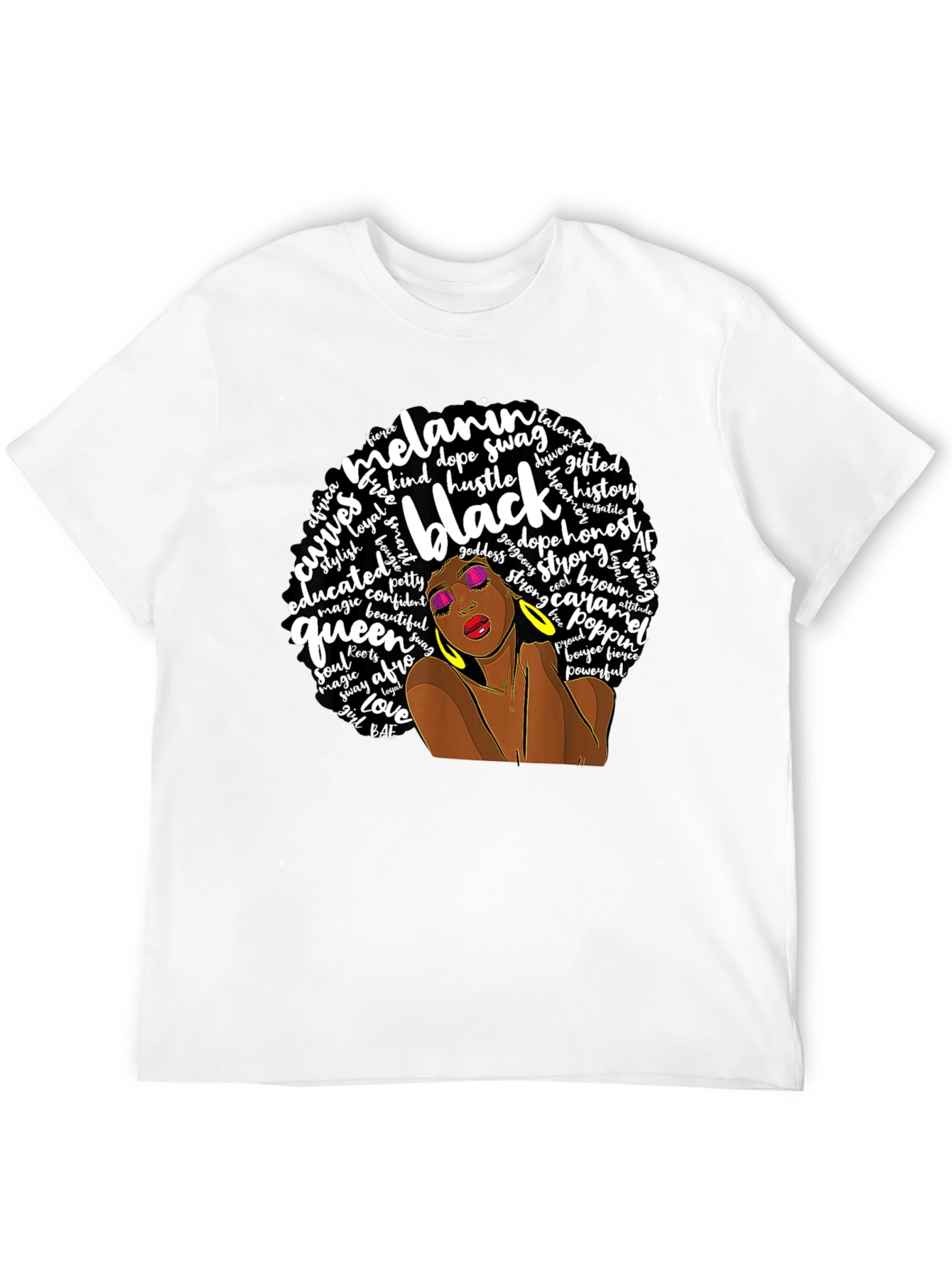 Melanin Black Queen Afro T-Shirt