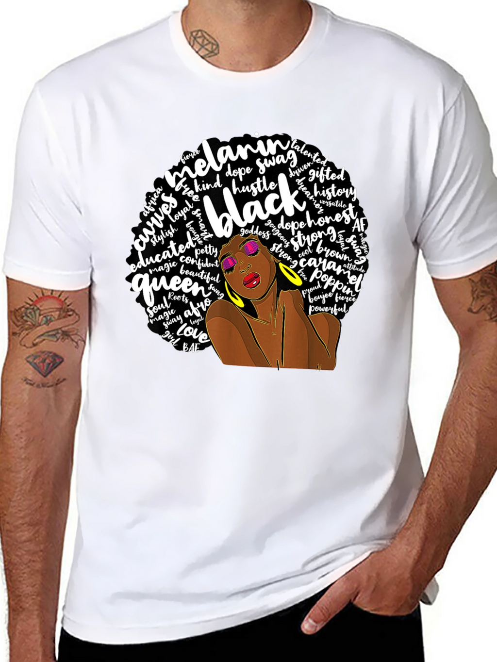 Melanin Black Queen Afro T-Shirt