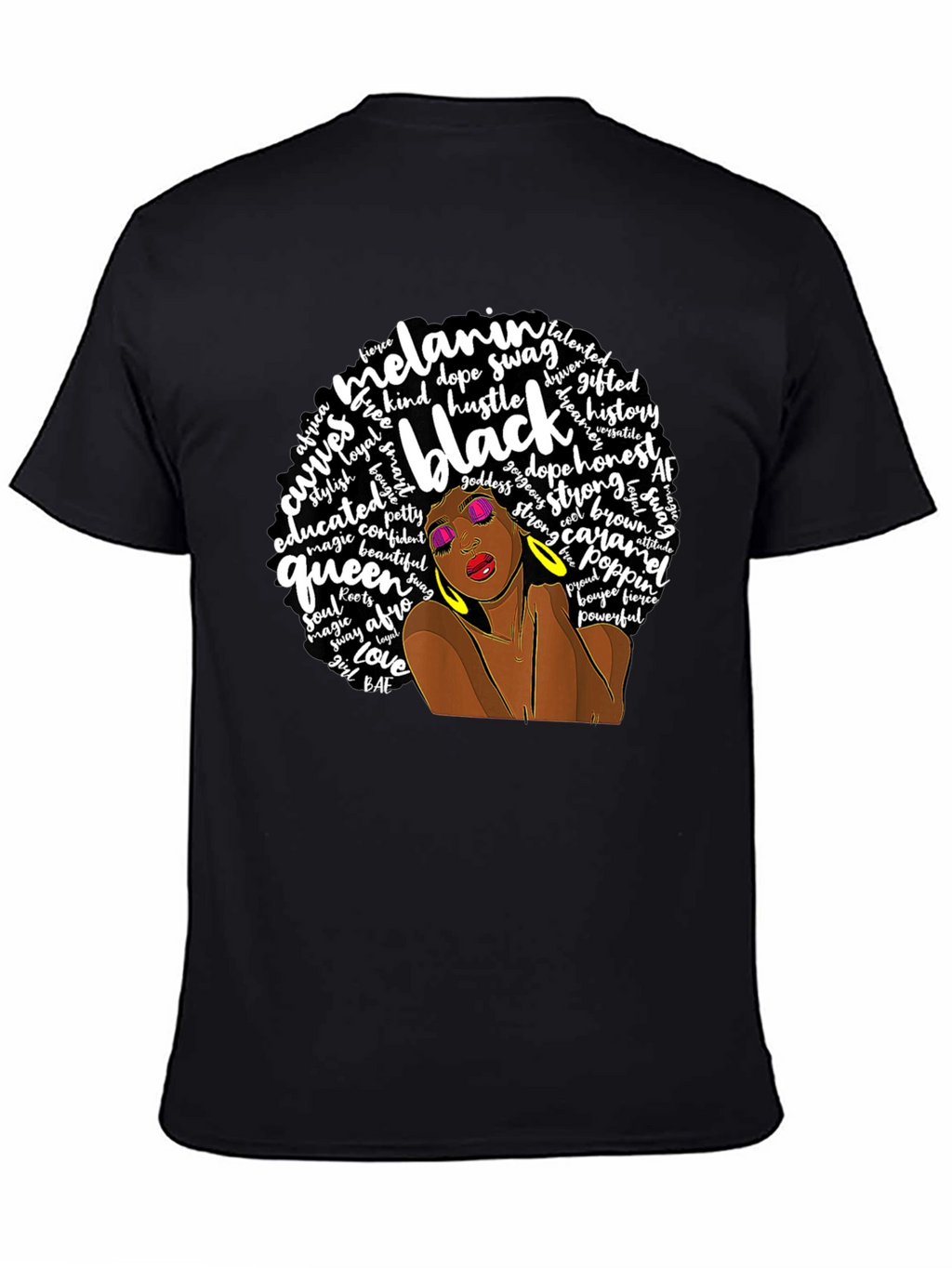 Melanin Black Queen Afro T-Shirt