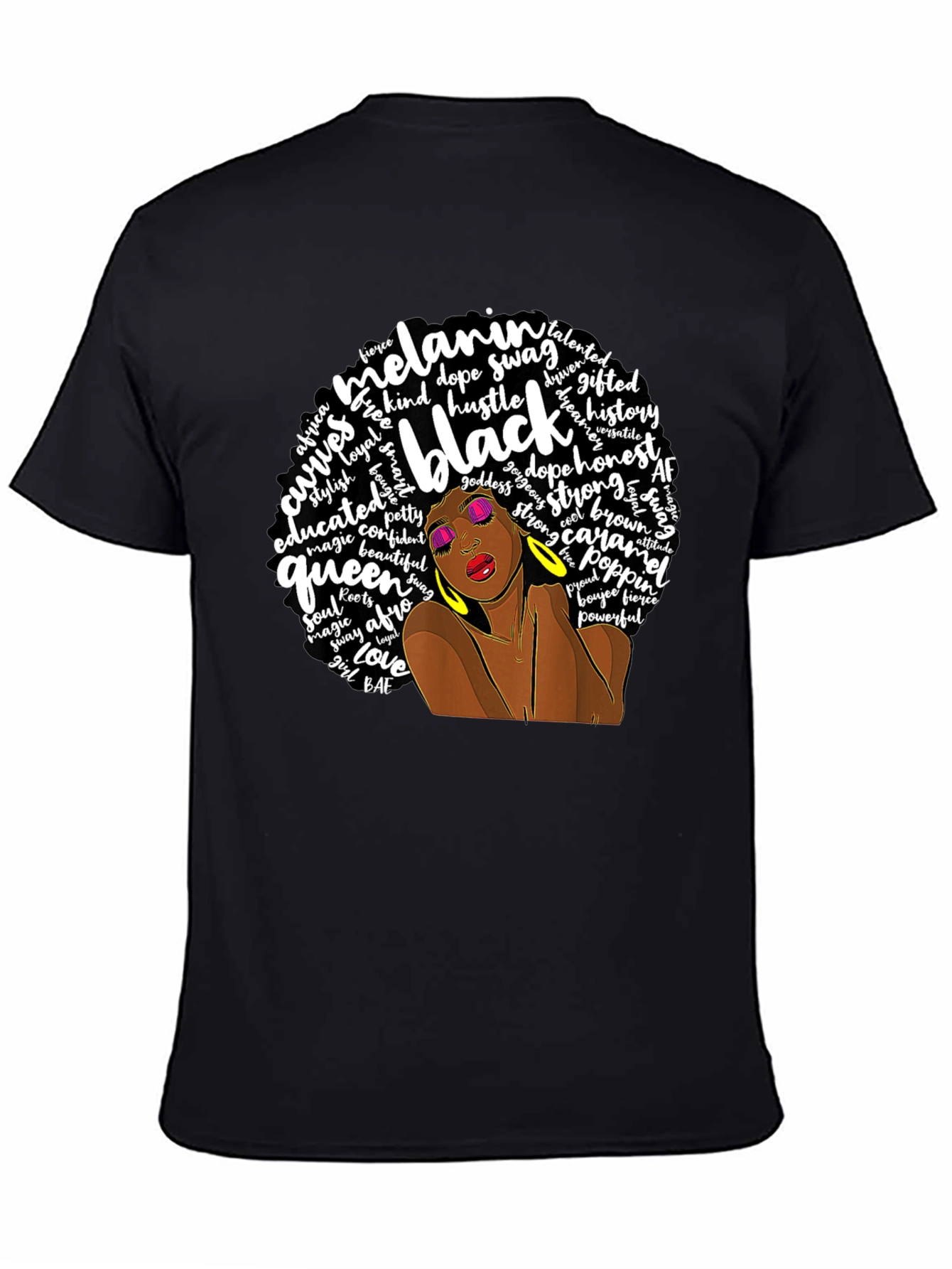Melanin Black Queen Afro T-Shirt