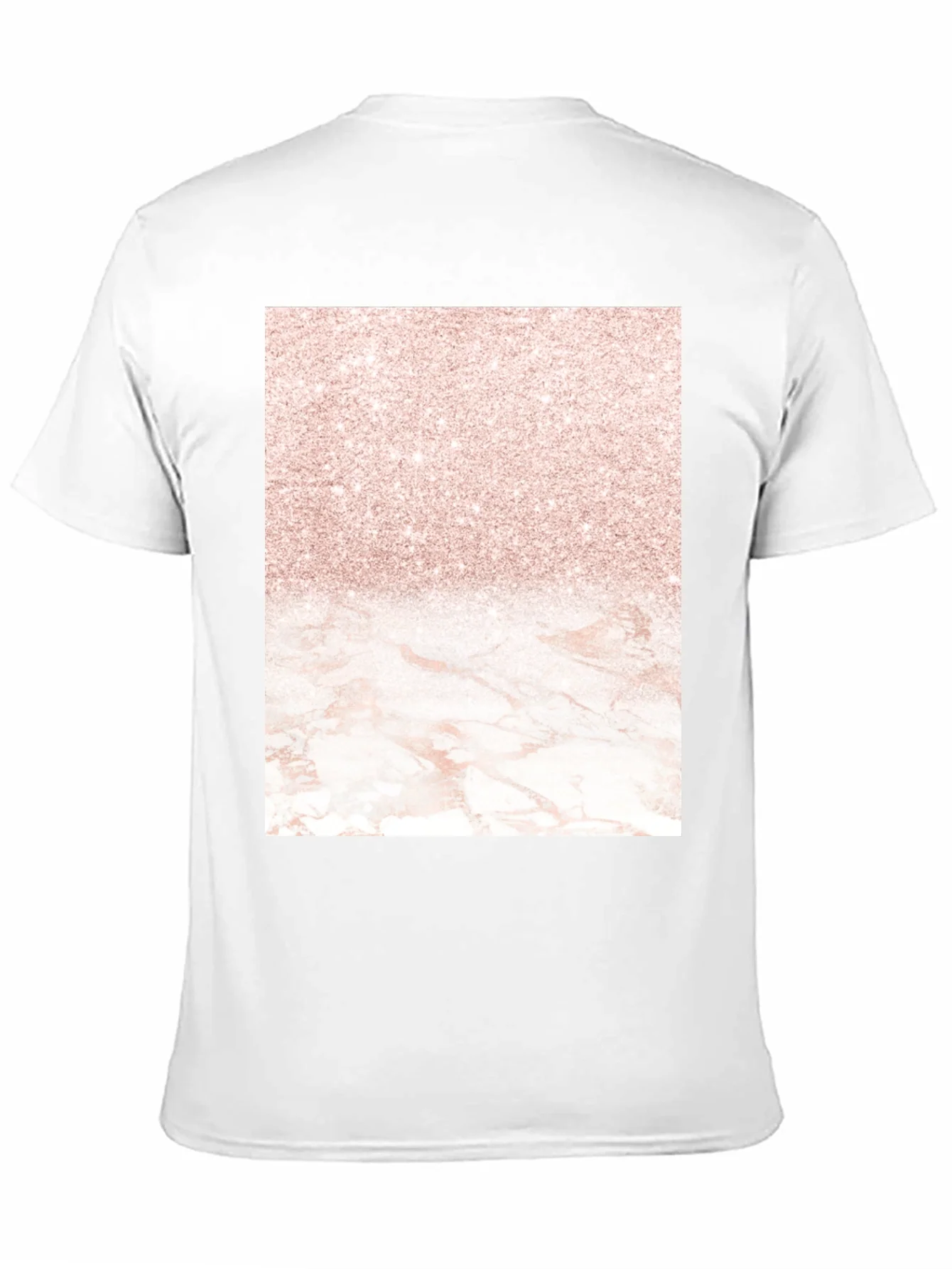 Elegant Glitter & Marble Graphic Tee - Stylish Casual Wear
