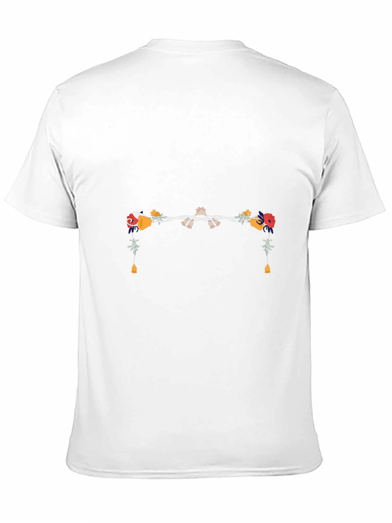 Floral Divider Graphic Tee - Stylish Casual Comfort