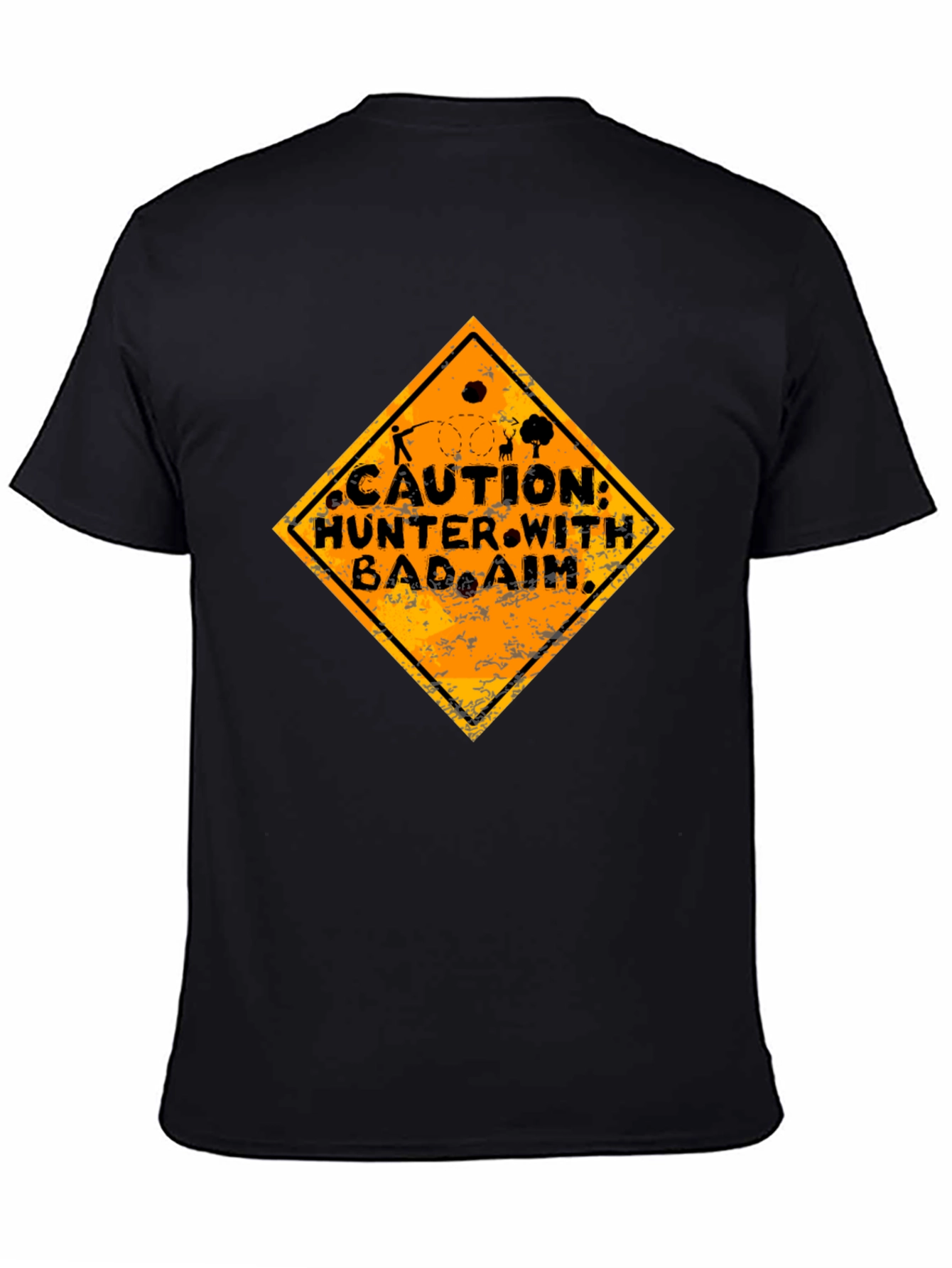 Caution Hunter with Bad Aim Graphic Tee