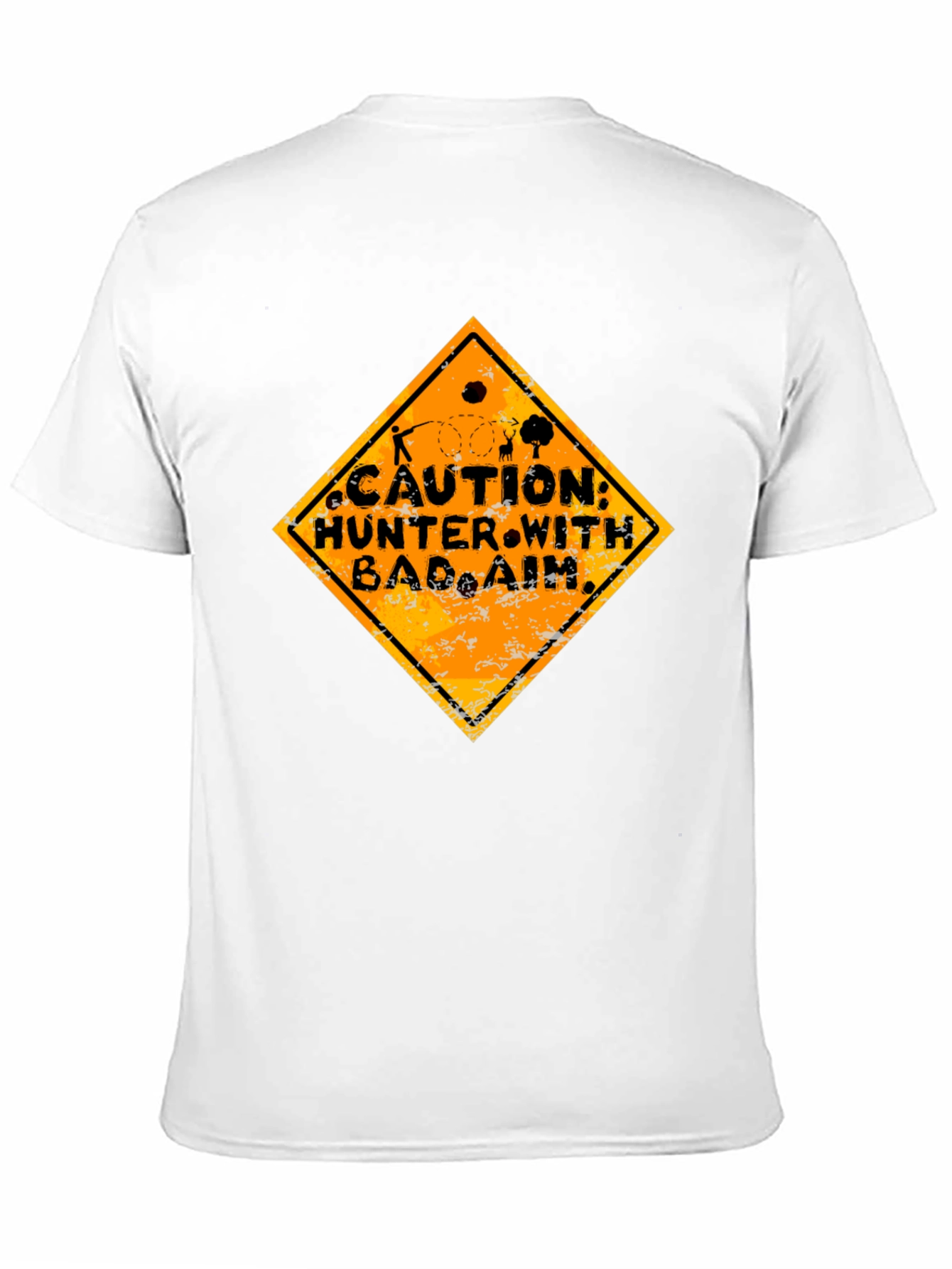 Caution Hunter with Bad Aim Graphic Tee