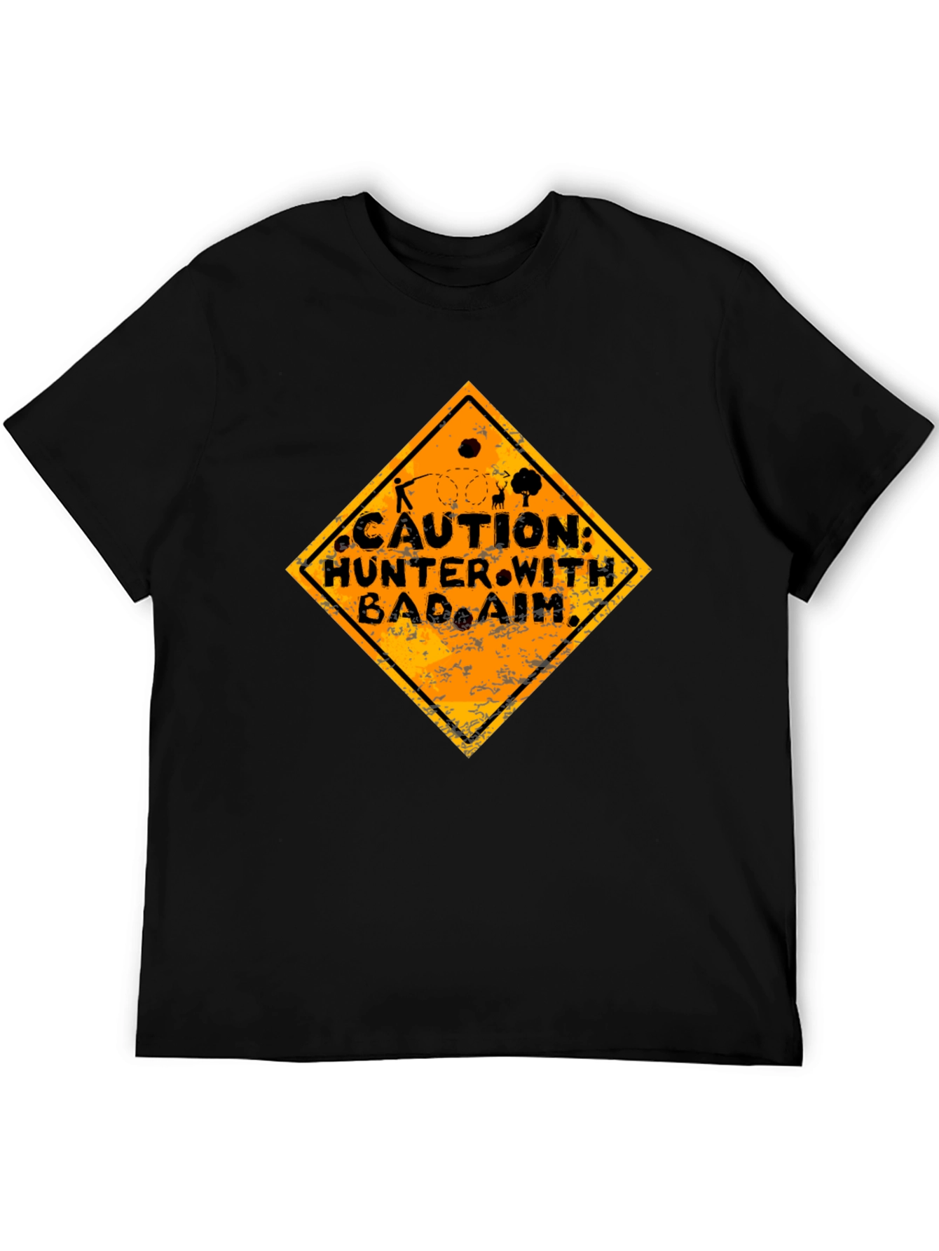Caution Hunter with Bad Aim Graphic Tee