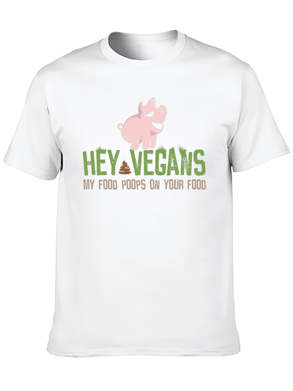 Hey Vegans Pig Graphic Tee - Funny Sarcastic Shirt