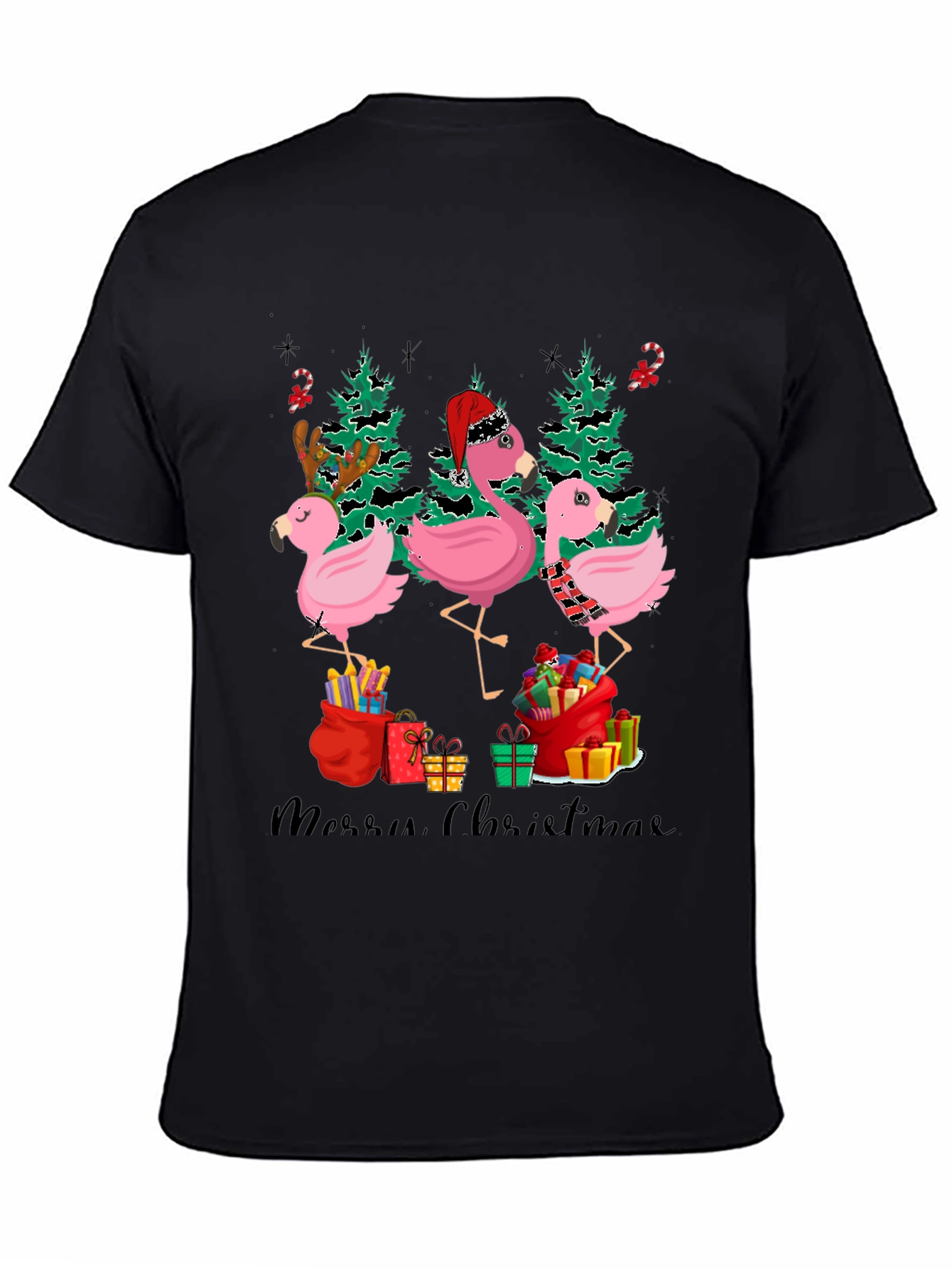 Festive Flamingo Christmas T-Shirt
