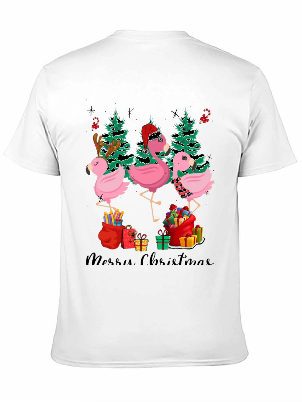 Festive Flamingo Christmas T-Shirt