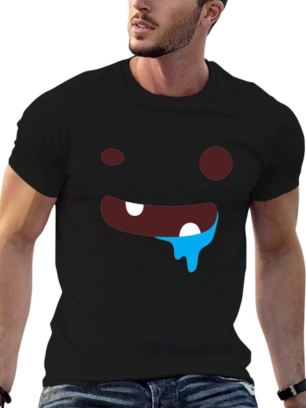 Funny Face Graphic Print T-Shirt
