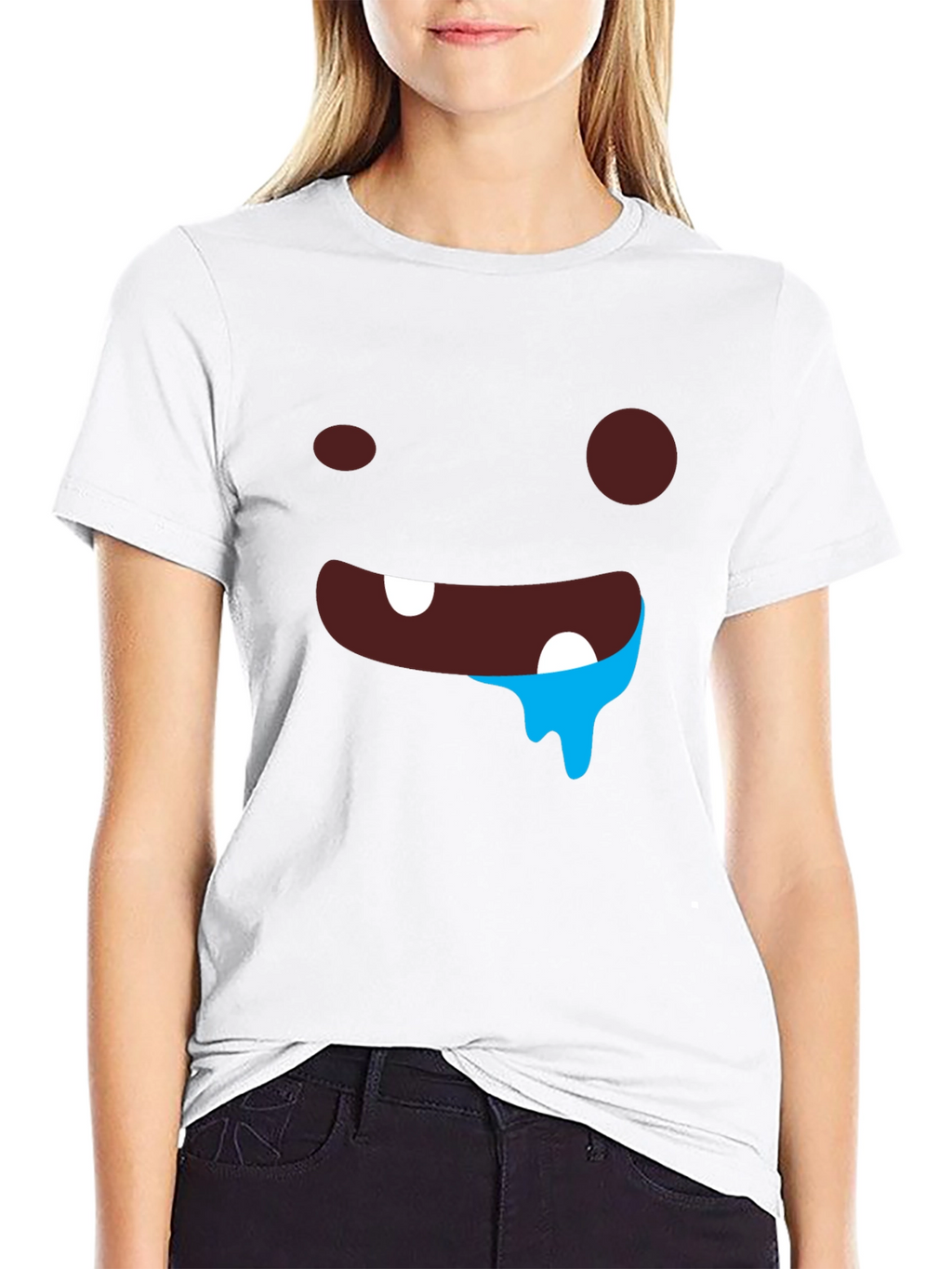 Funny Face Graphic Print T-Shirt