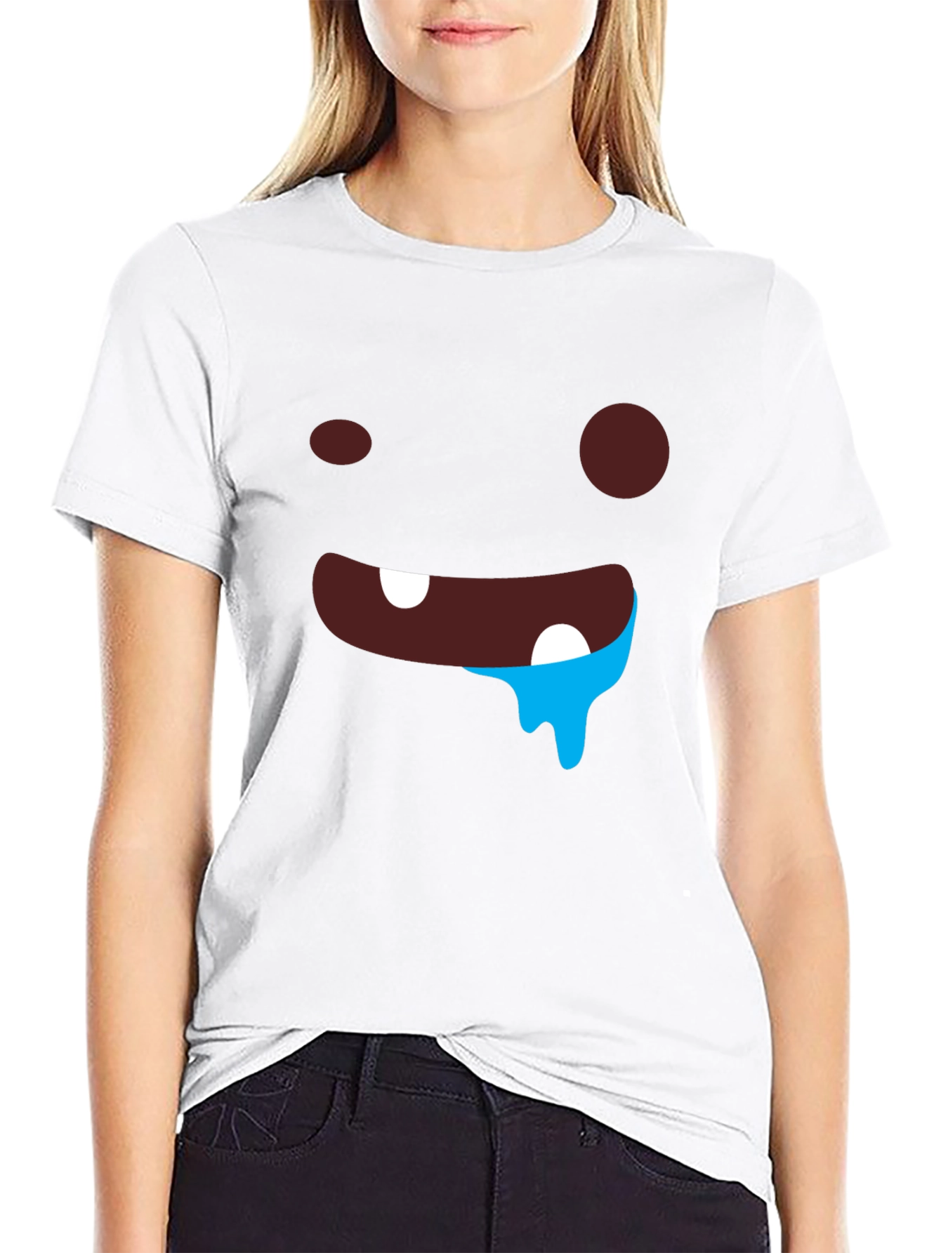 Funny Face Graphic Print T-Shirt