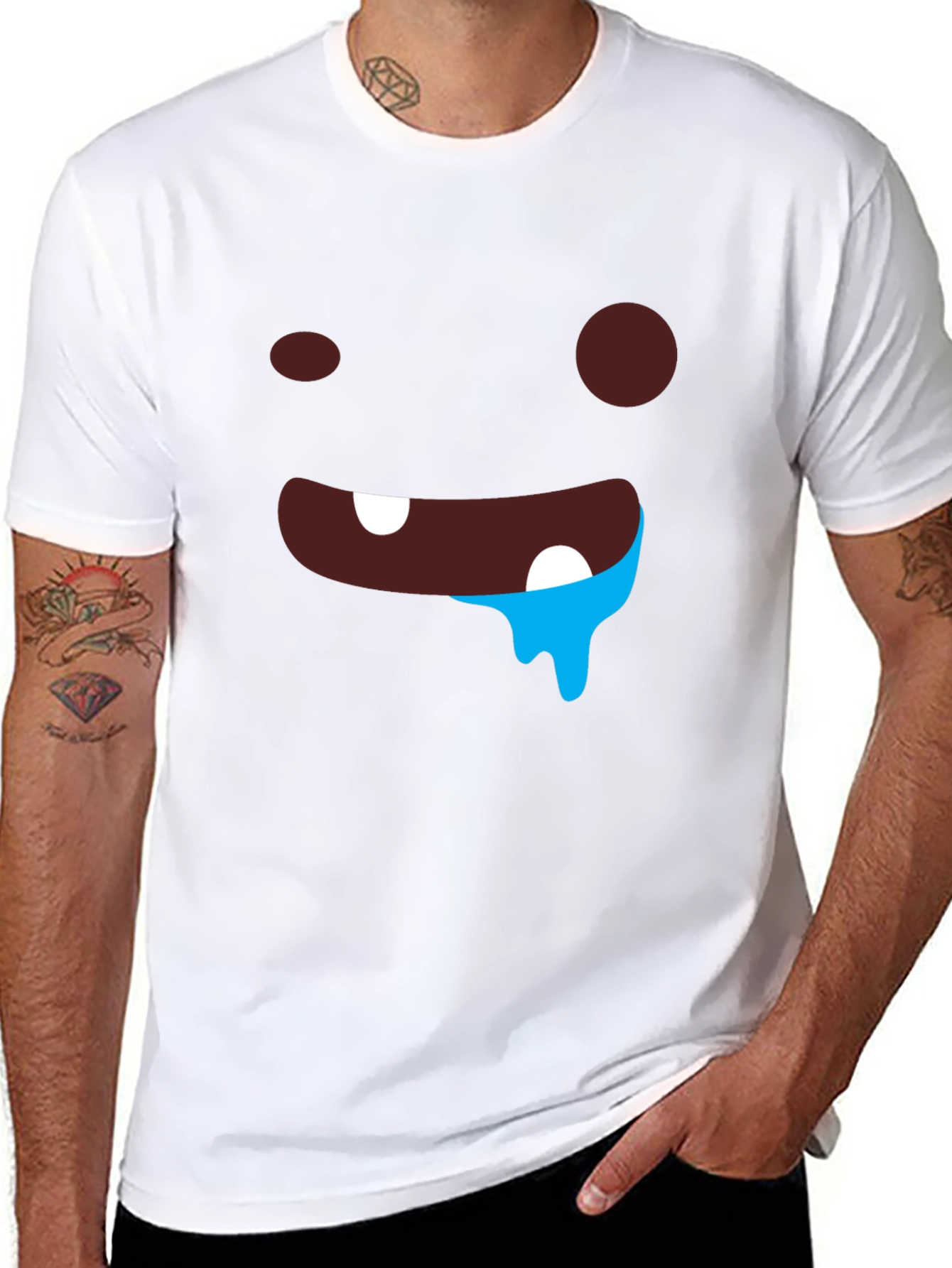 Funny Face Graphic Print T-Shirt