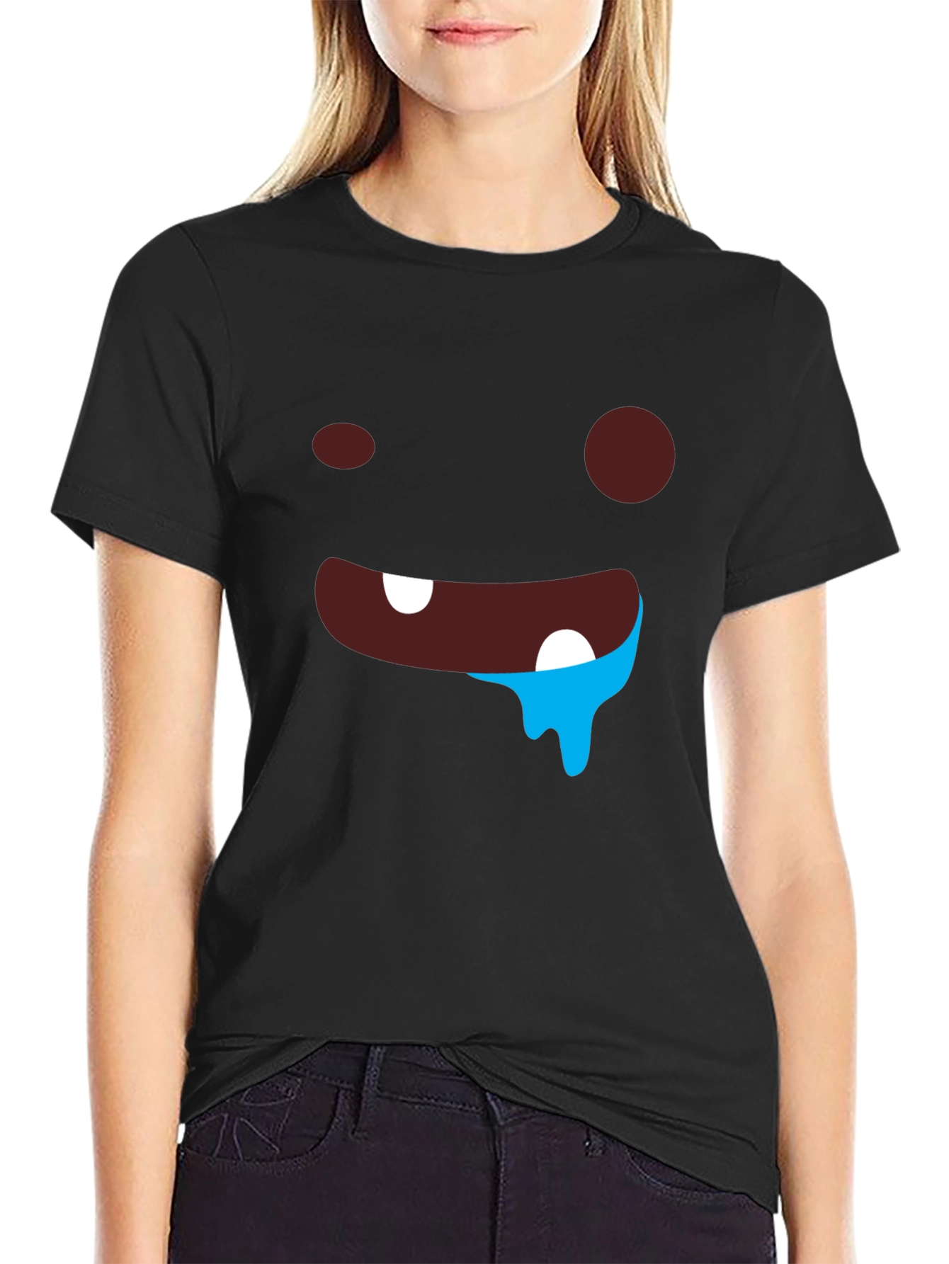 Funny Face Graphic Print T-Shirt