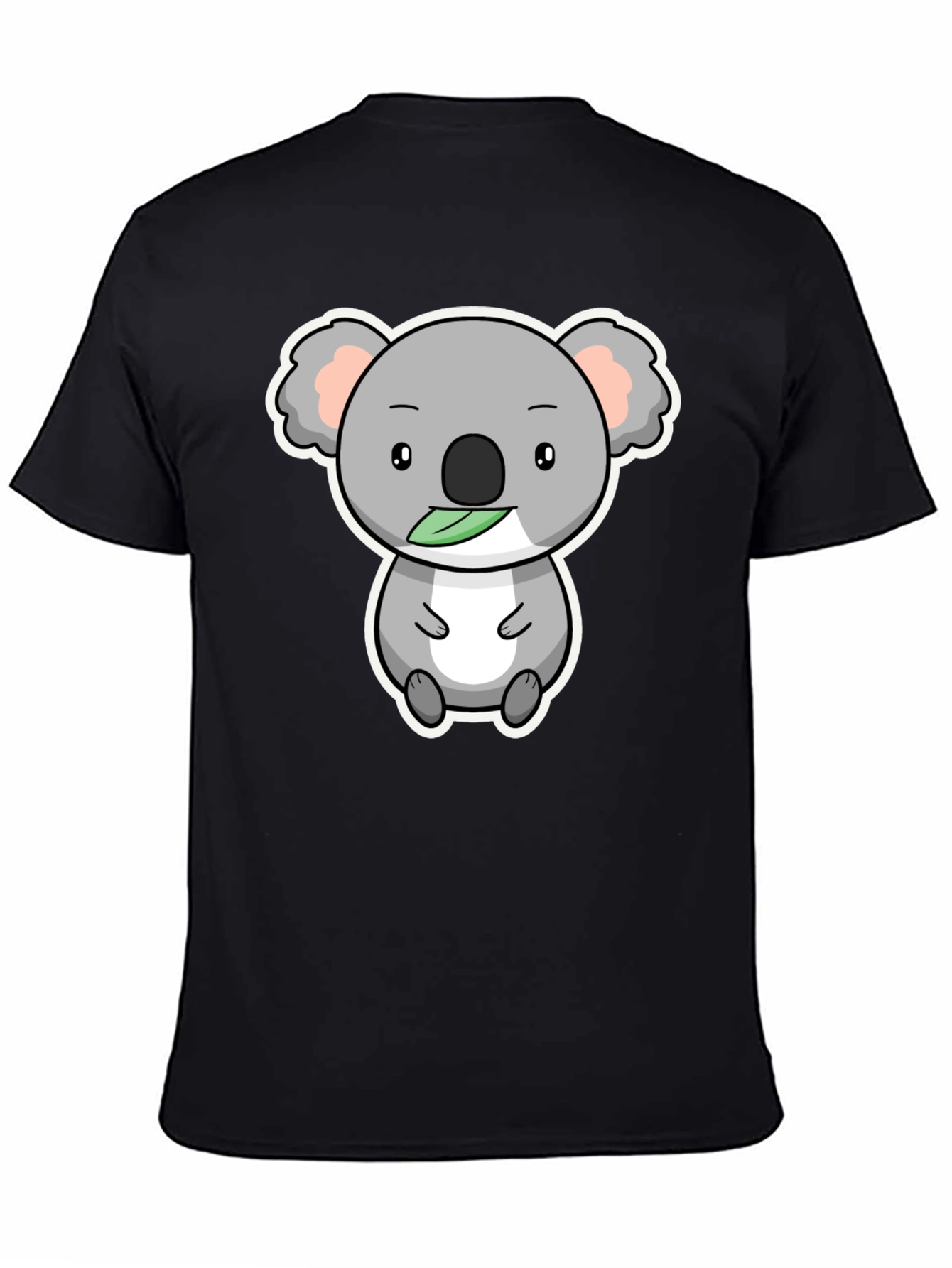 Cute Koala Bear Graphic T-Shirt - Black