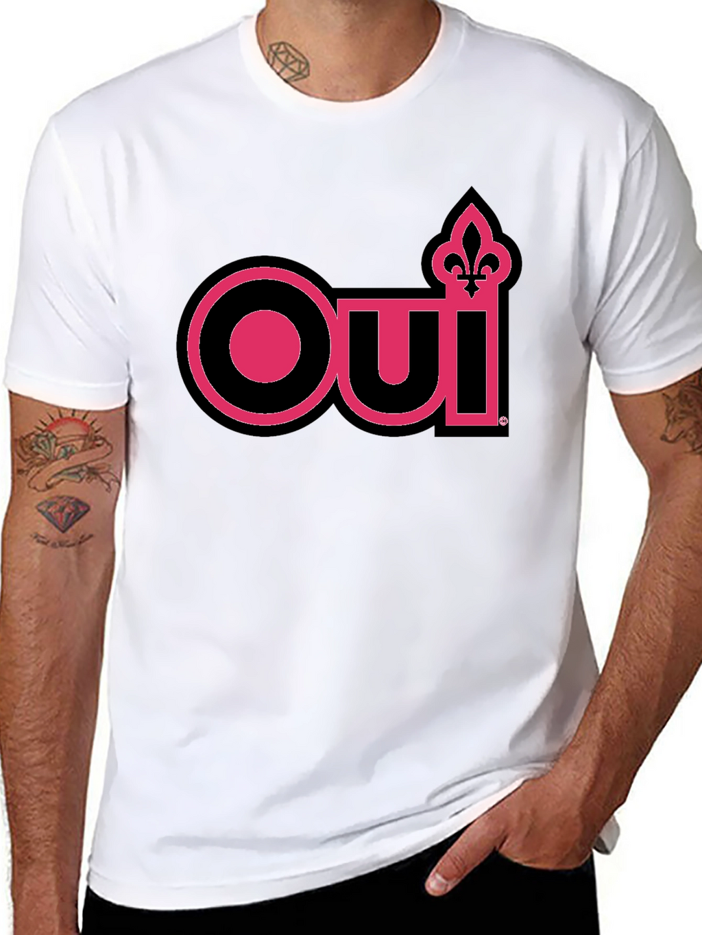 Oui Fleur-de-Lis Graphic Tee - Black