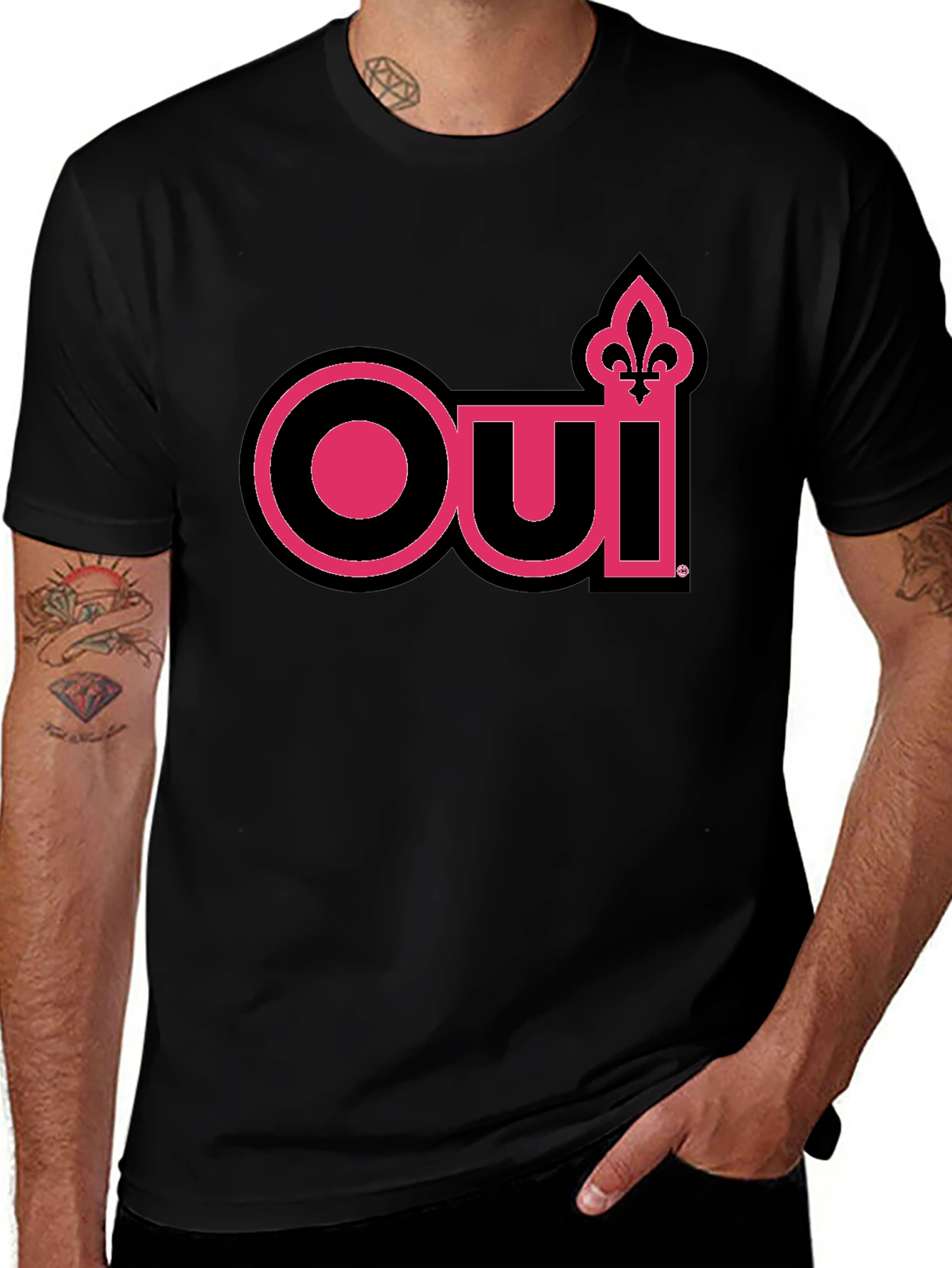Oui Fleur-de-Lis Graphic Tee - Black