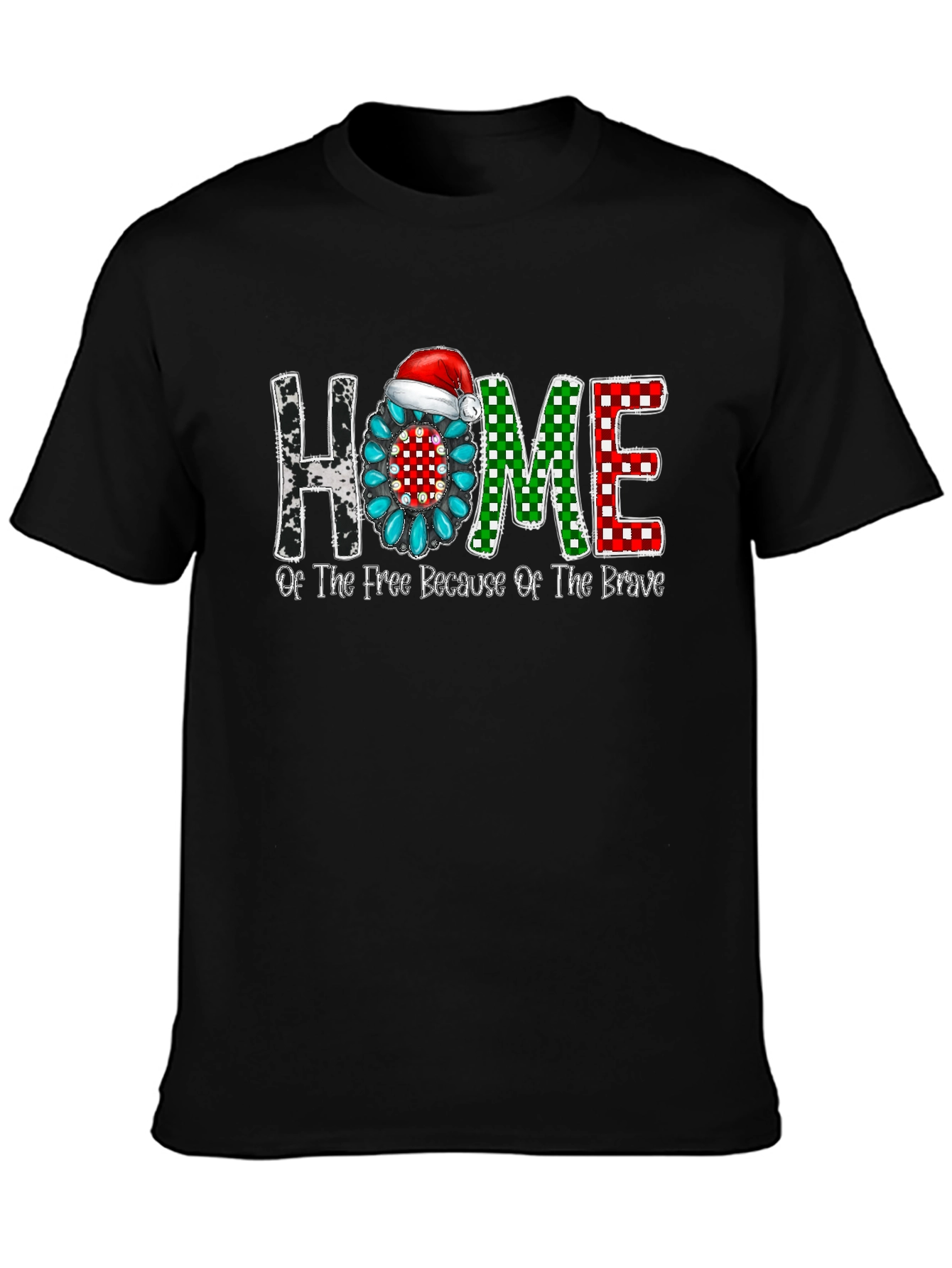 HOME Patriotic T-Shirt - Of The Free Because Of The Brave