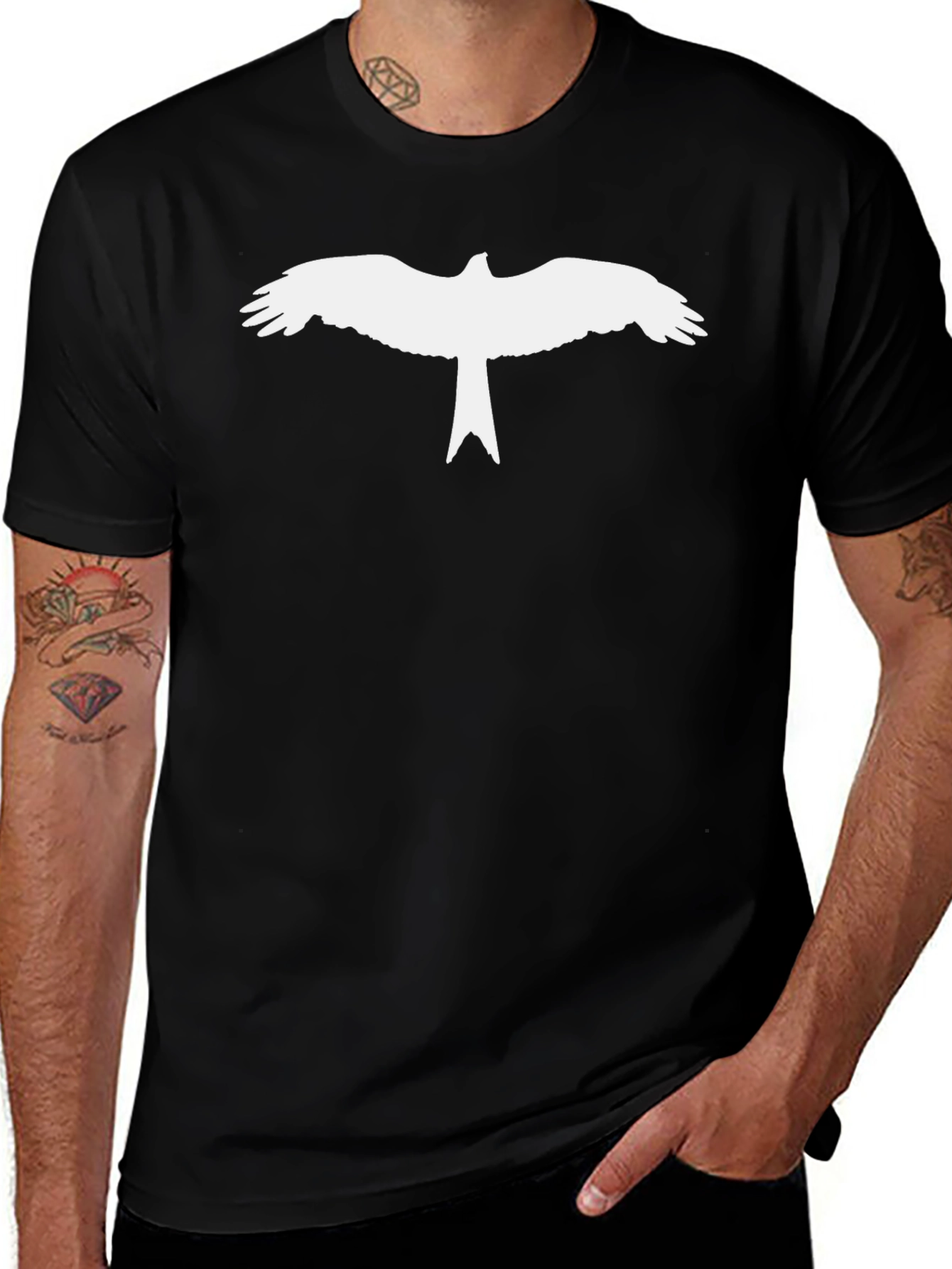 Bird Silhouette Black T-Shirt