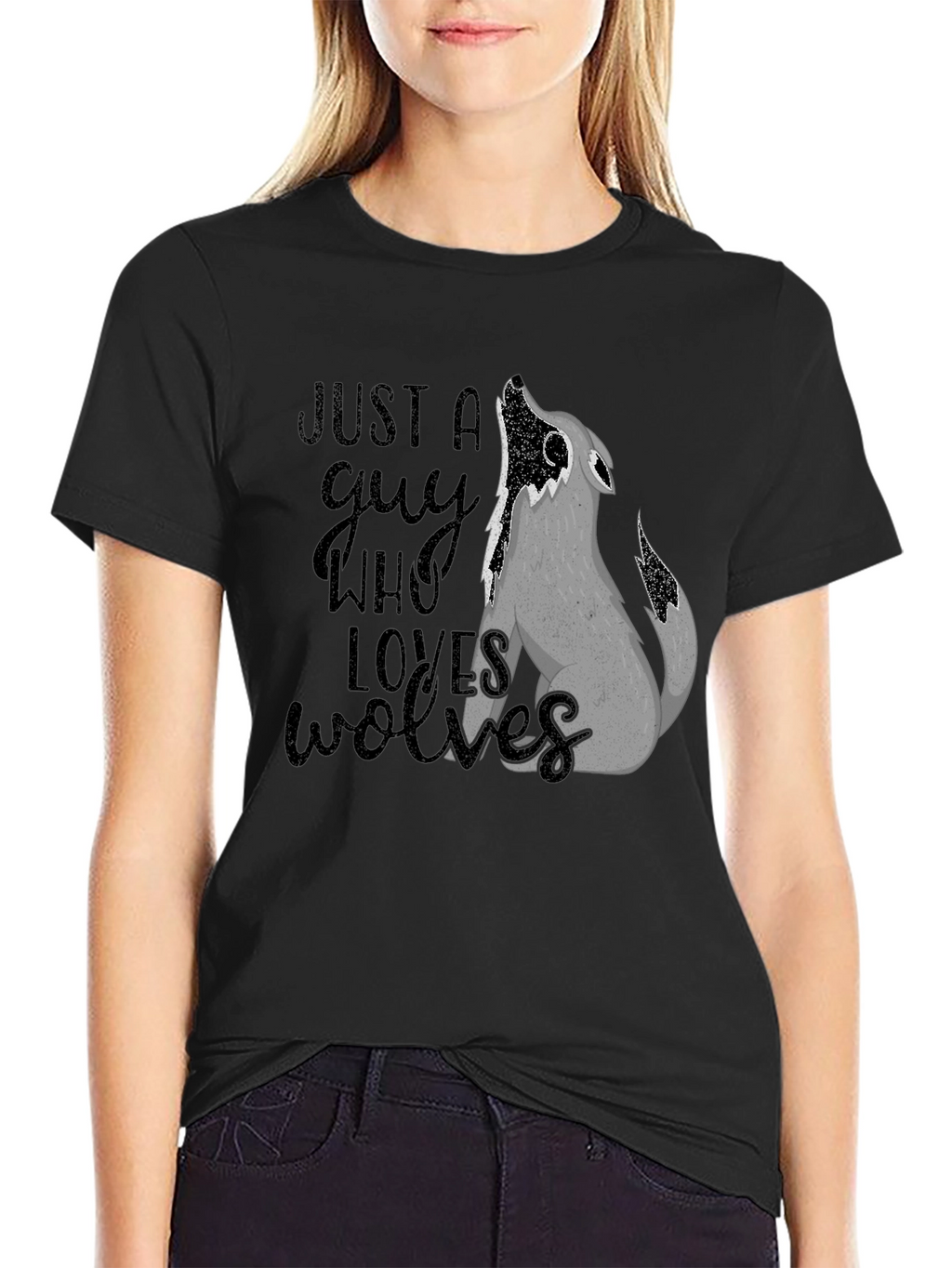 Just A Guy Who Loves Wolves T-Shirt