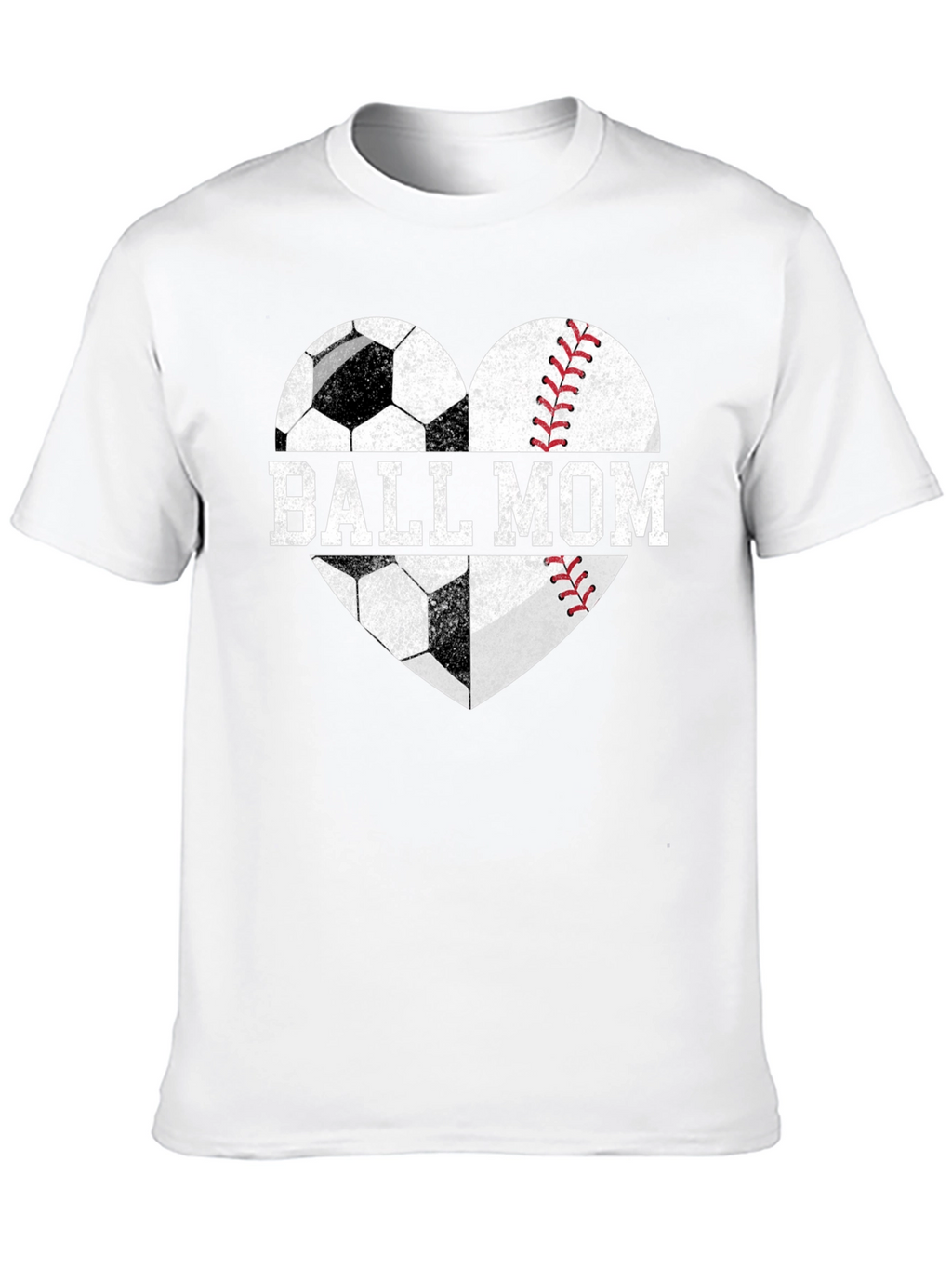 Ball Mom T-Shirt Soccer & Baseball Heart Tee