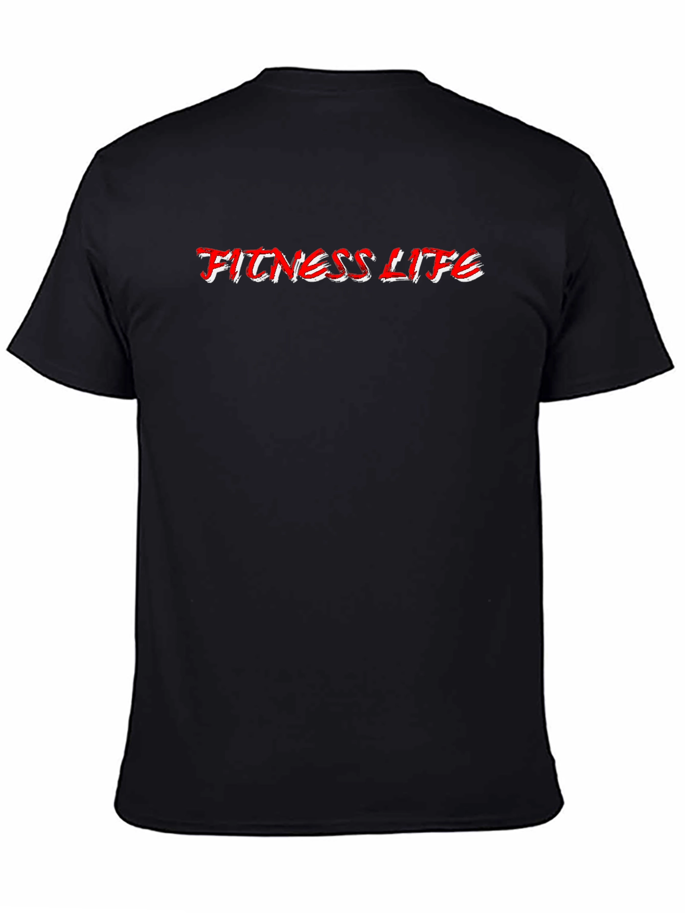 Fitness Life Black Graphic Tee