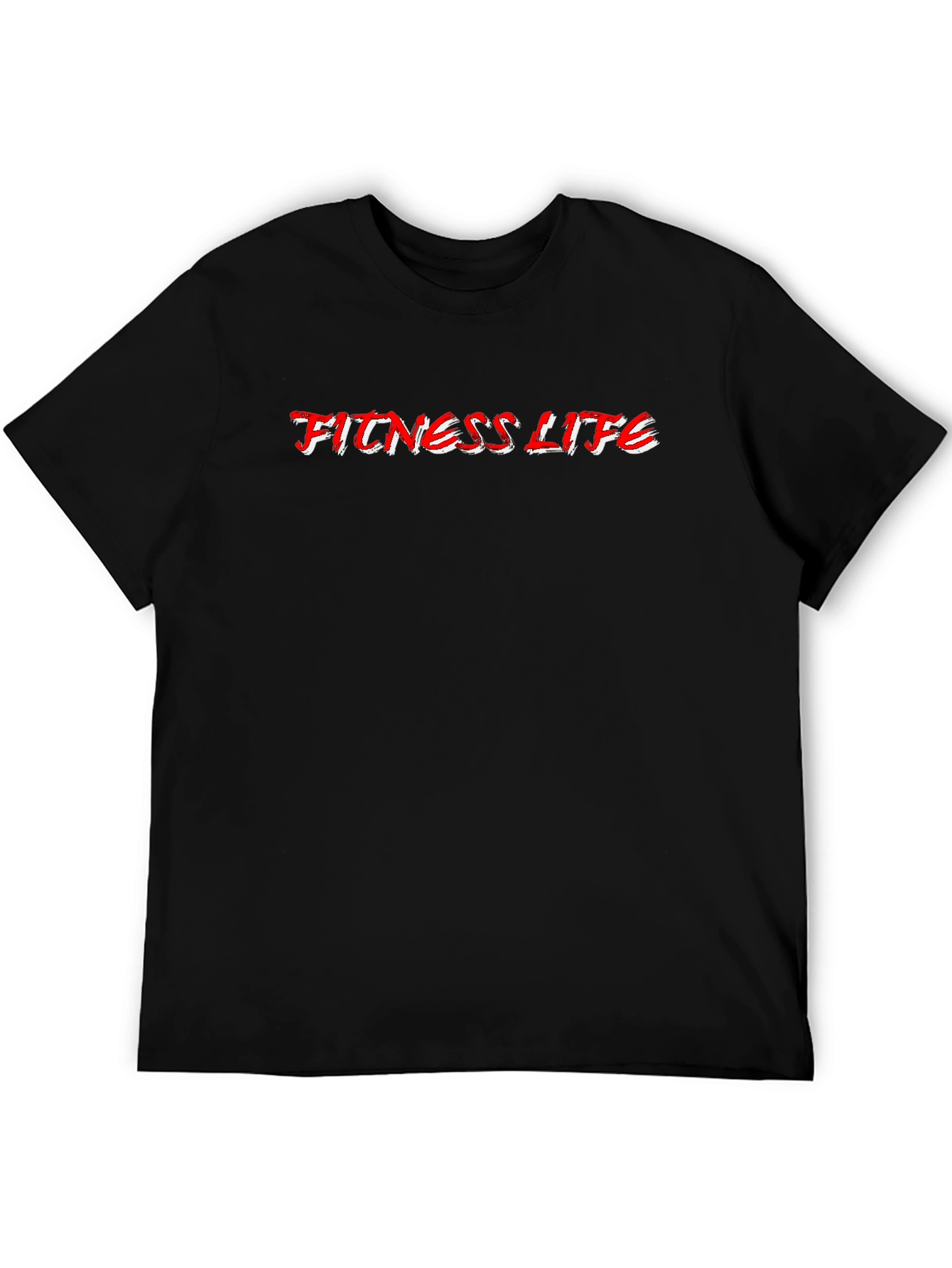 Fitness Life Black Graphic Tee