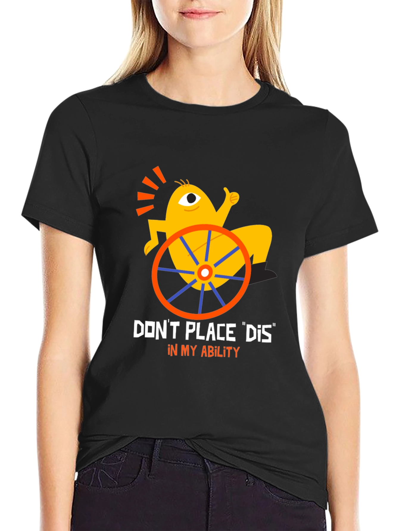 Disability Awareness Graphic T-Shirt - Black
