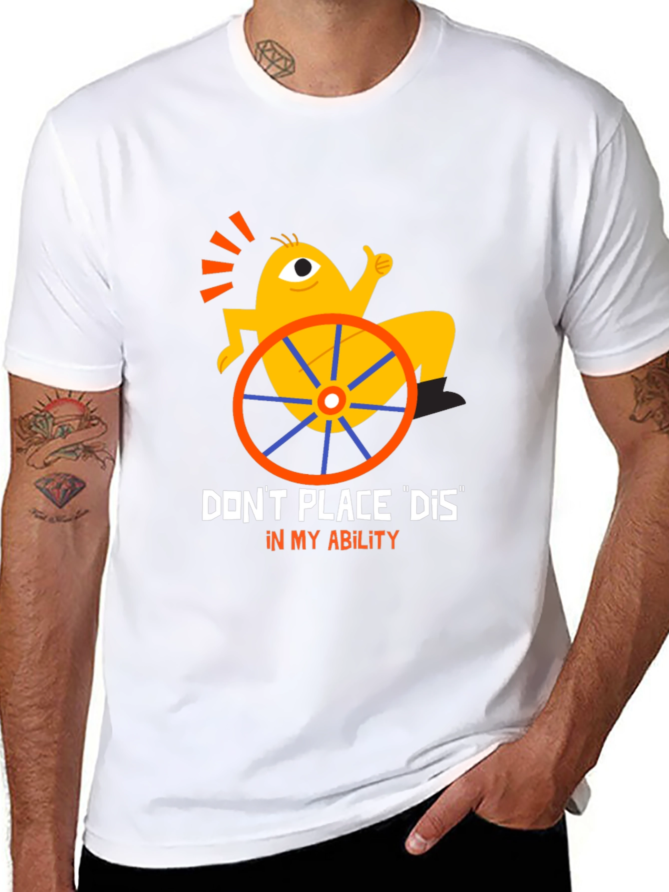 Disability Awareness Graphic T-Shirt - Black
