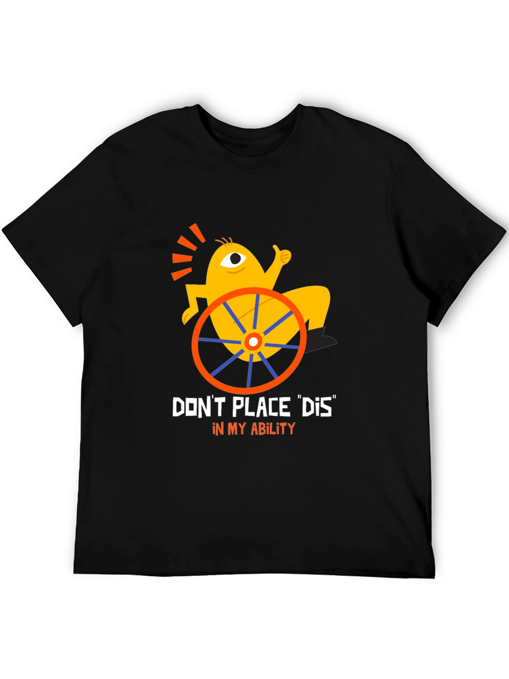 Disability Awareness Graphic T-Shirt - Black
